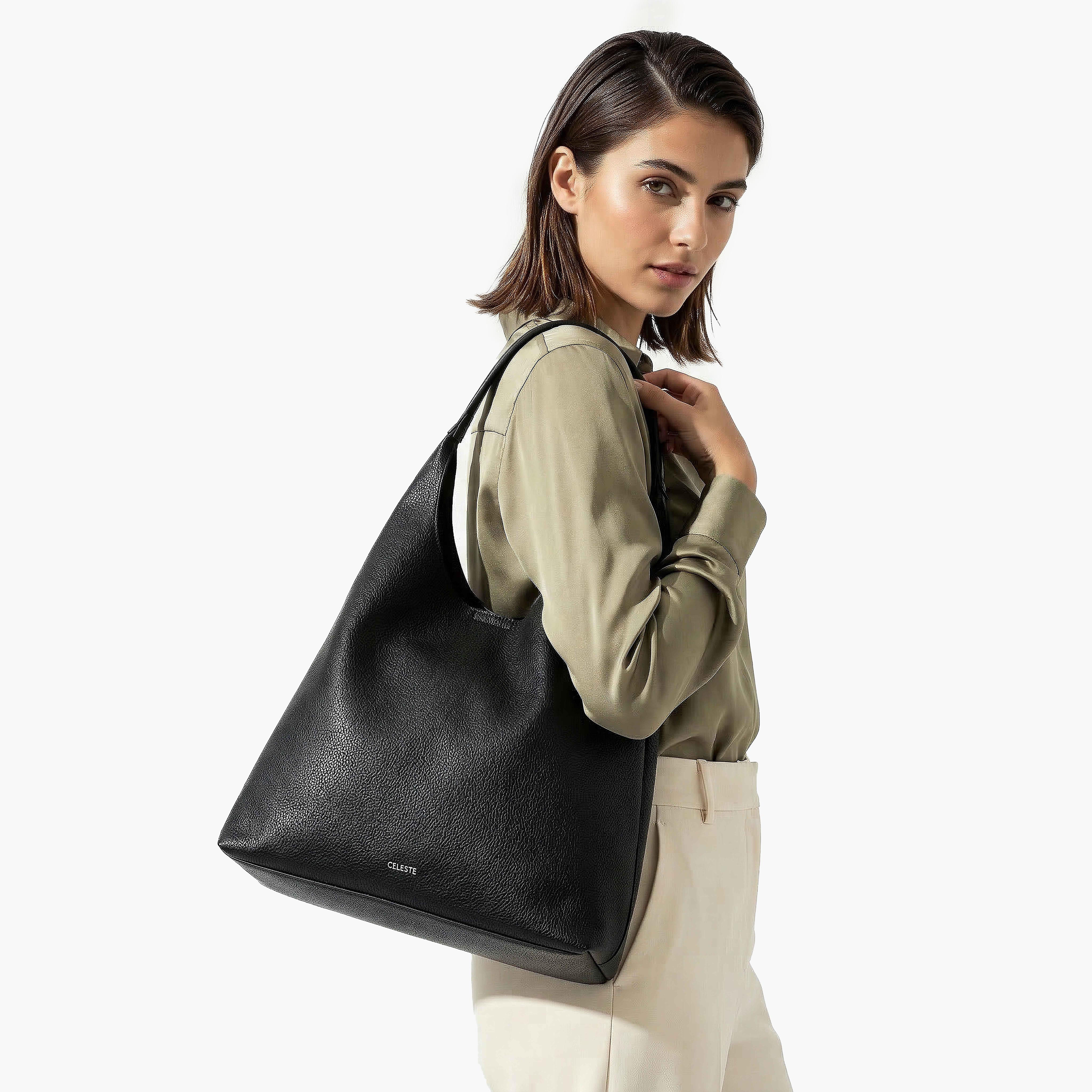 شنطة هوبو بارزة الملمس مع حزام من سيليست-women-bagsandwallets-handbags-image-2