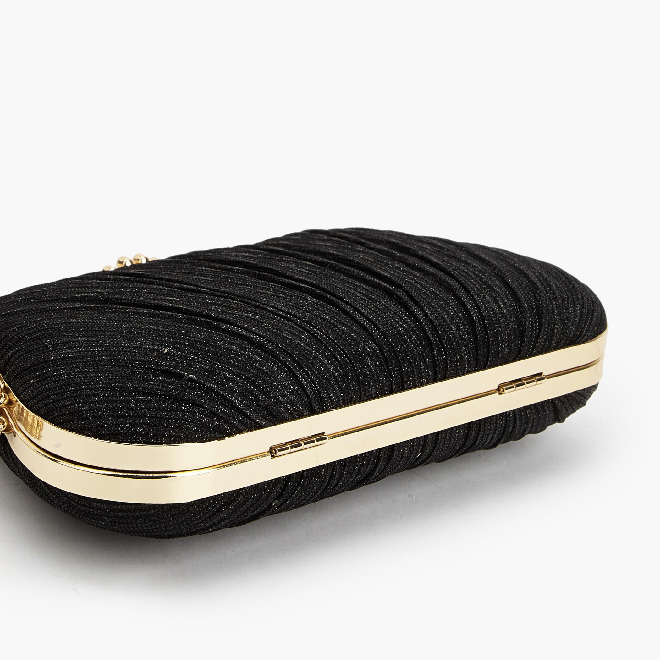 Paprika Pleated Clutch with Chain Strap-women-bagsandwallets-handbags-image-3