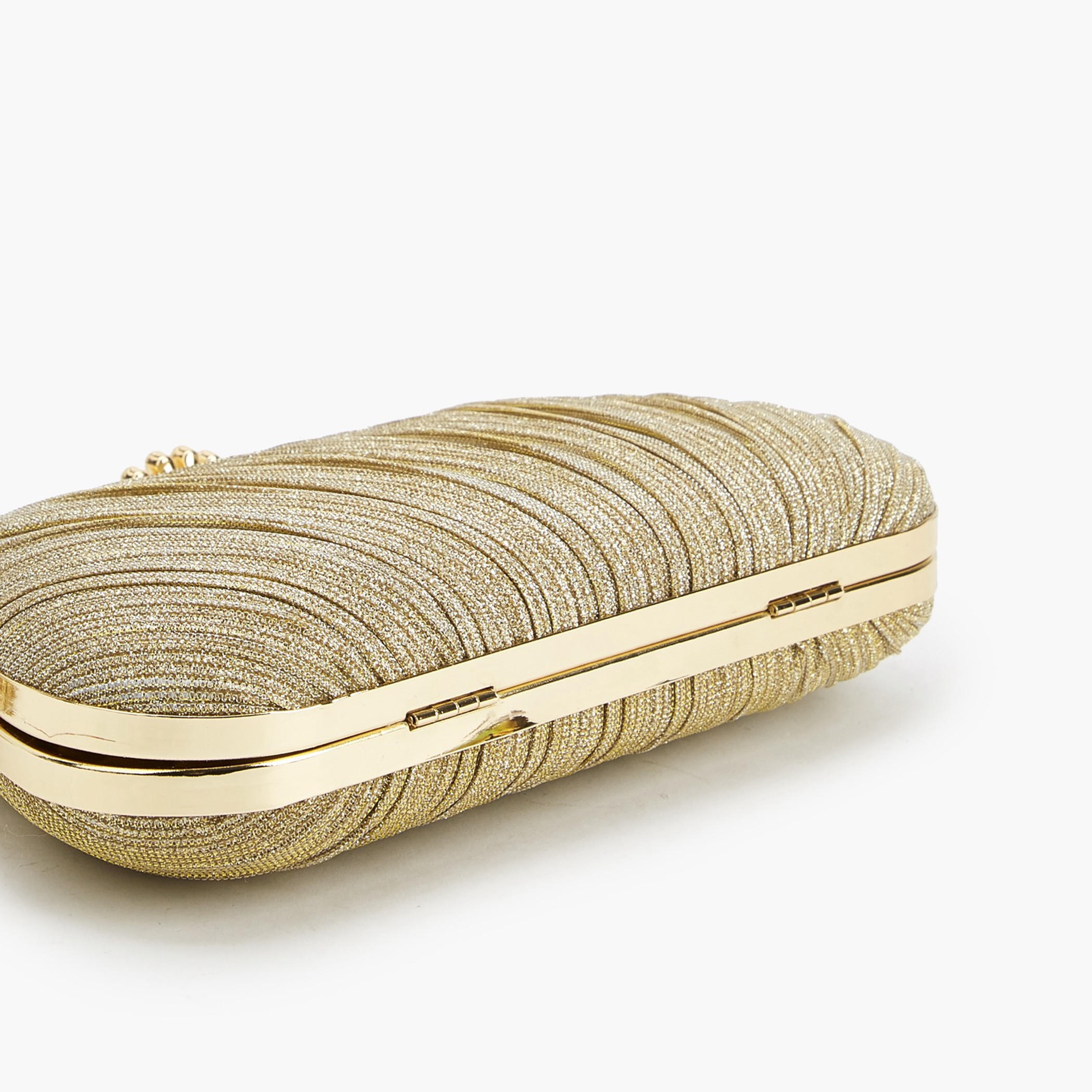 Paprika Pleated Clutch with Chain Strap-women-bagsandwallets-handbags-image-3