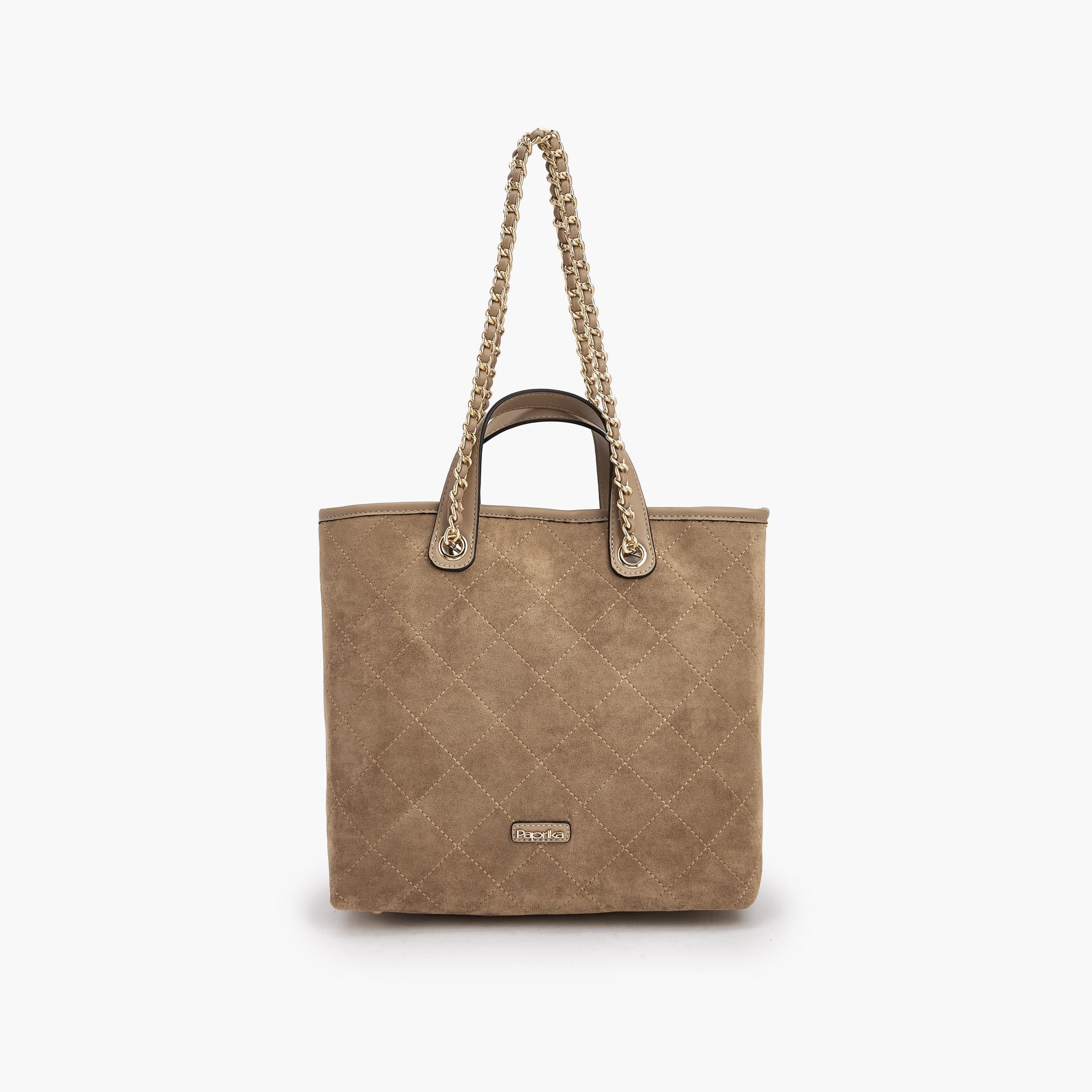 Paprika Quilted Suede Tote Bag with Pouch-women-bagsandwallets-handbags-image-2