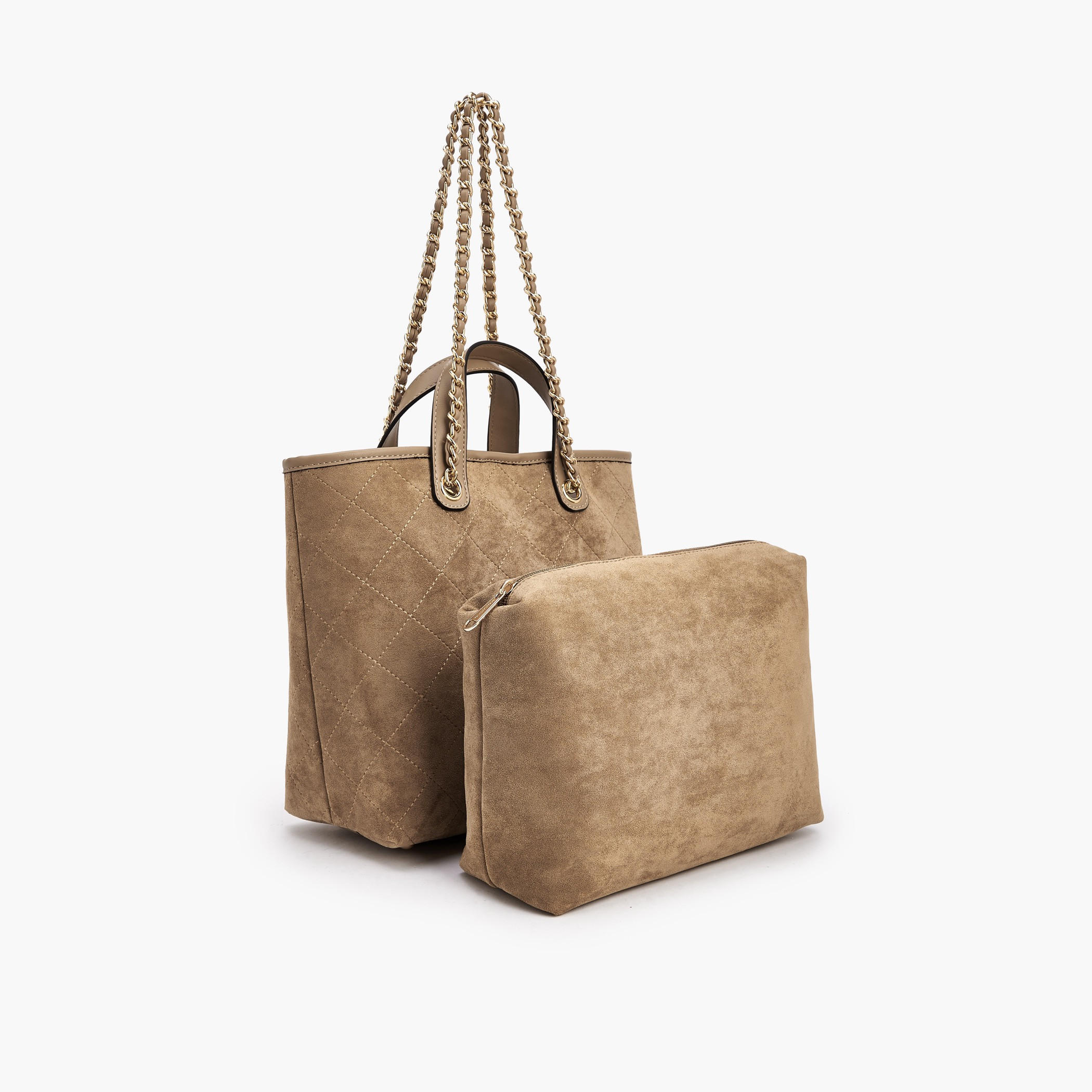Paprika Quilted Suede Tote Bag with Pouch-women-bagsandwallets-handbags-image-3