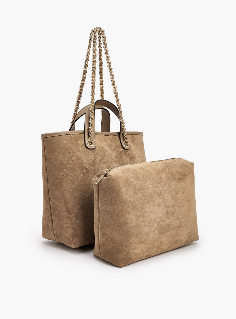 Paprika Quilted Suede Tote Bag with Pouch-women-bagsandwallets-handbags-image-3