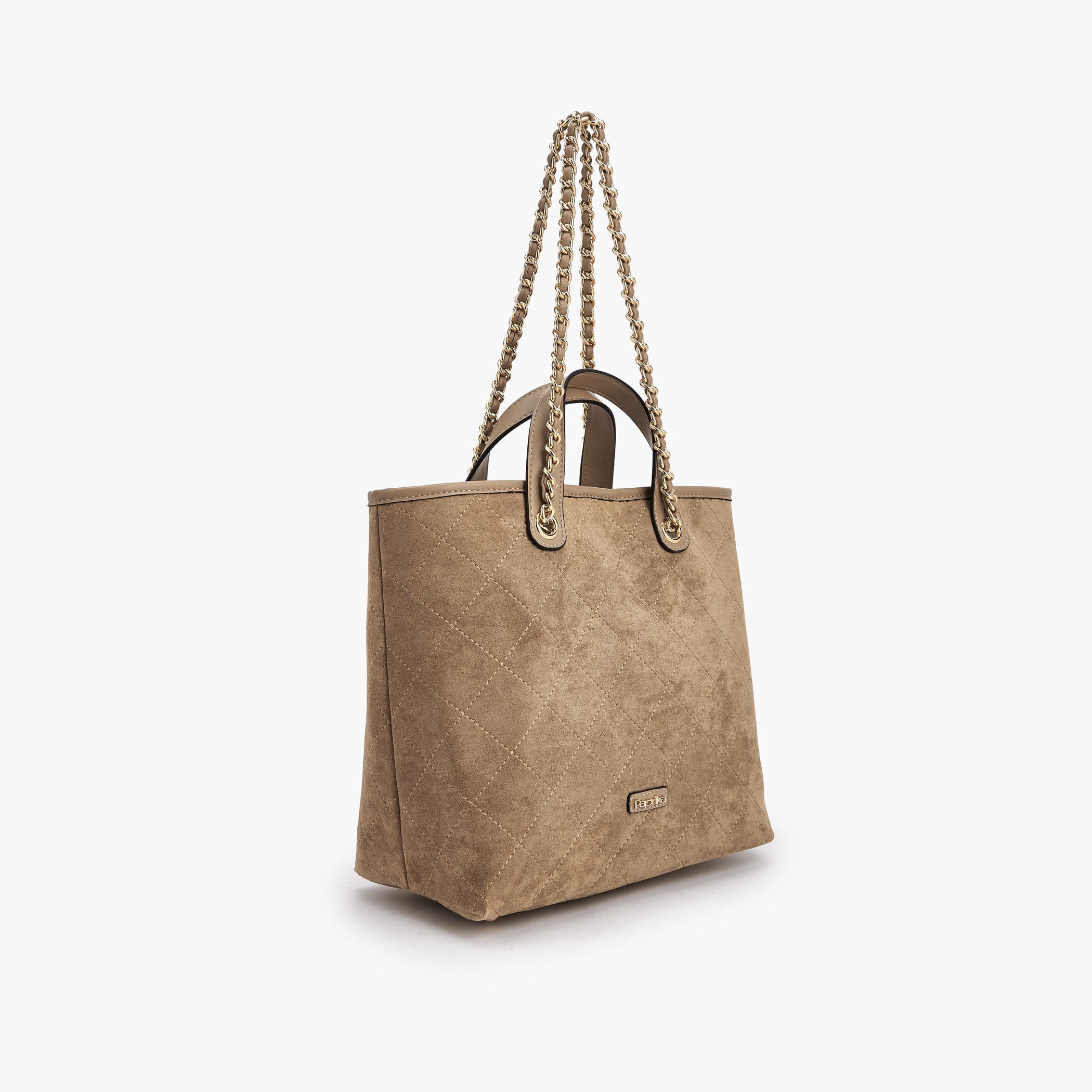 Paprika Quilted Suede Tote Bag with Pouch-women-bagsandwallets-handbags-image-4