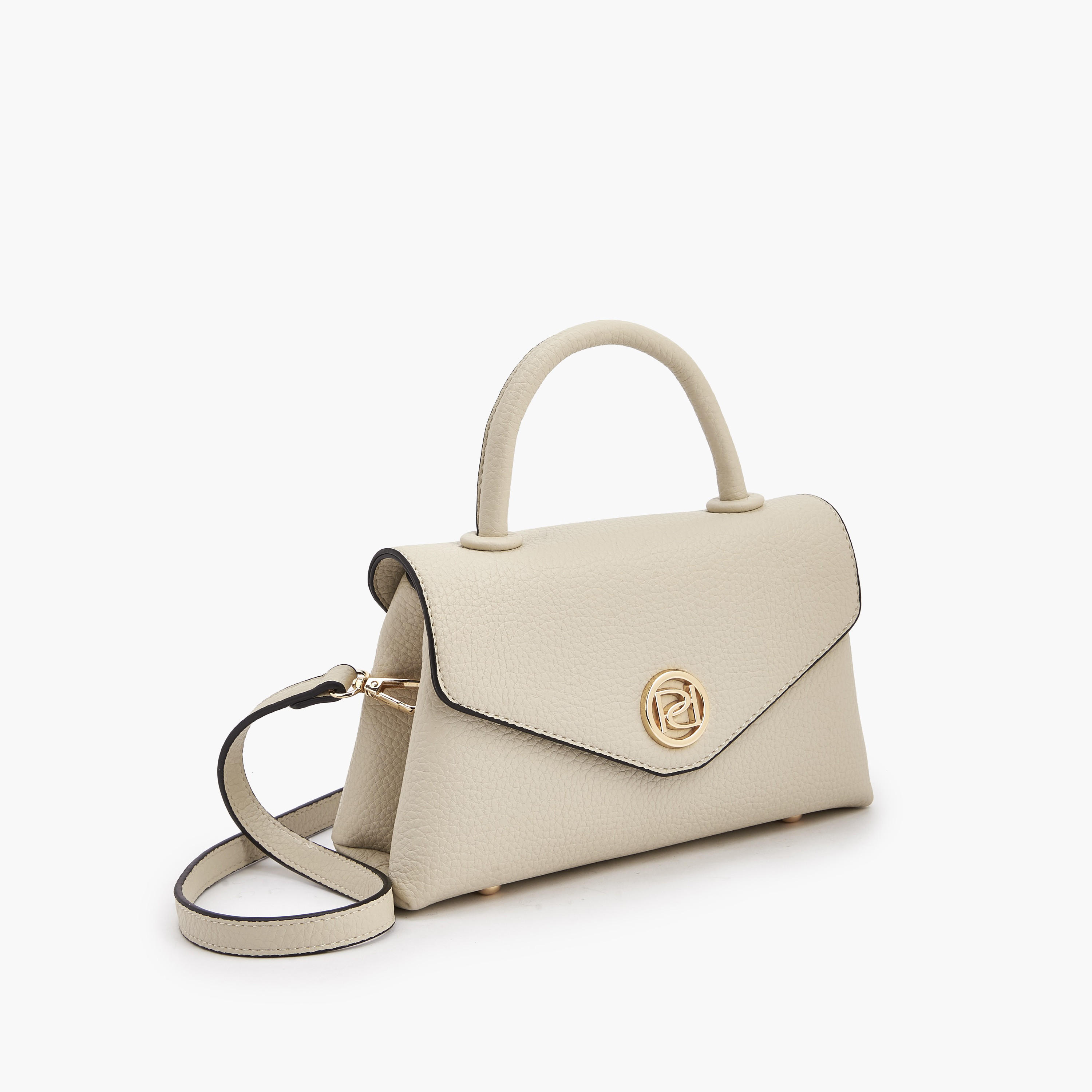 Paprika Textured Satchel Bag with Detachable Strap-women-bagsandwallets-handbags-image-3