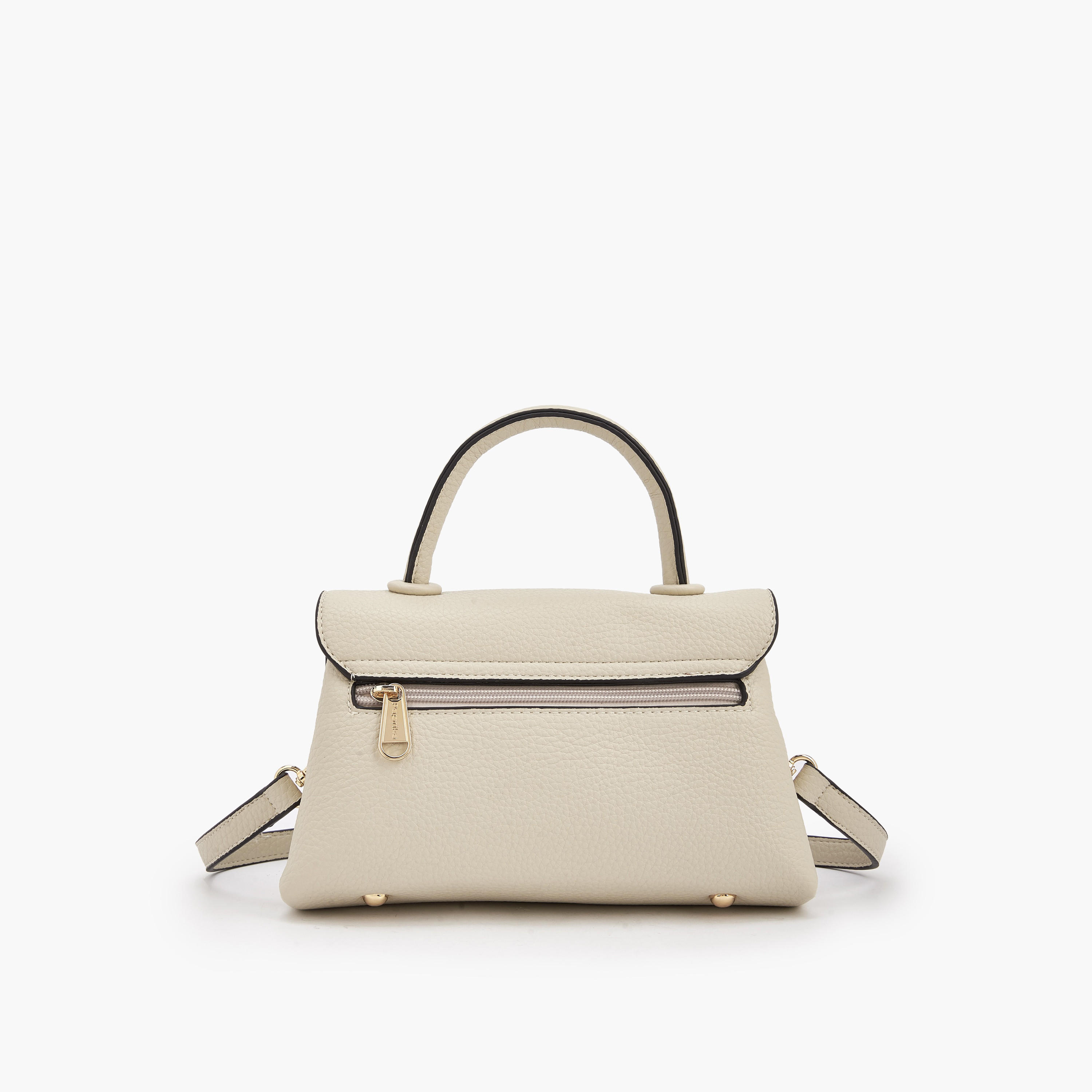 Paprika Textured Satchel Bag with Detachable Strap-women-bagsandwallets-handbags-image-5