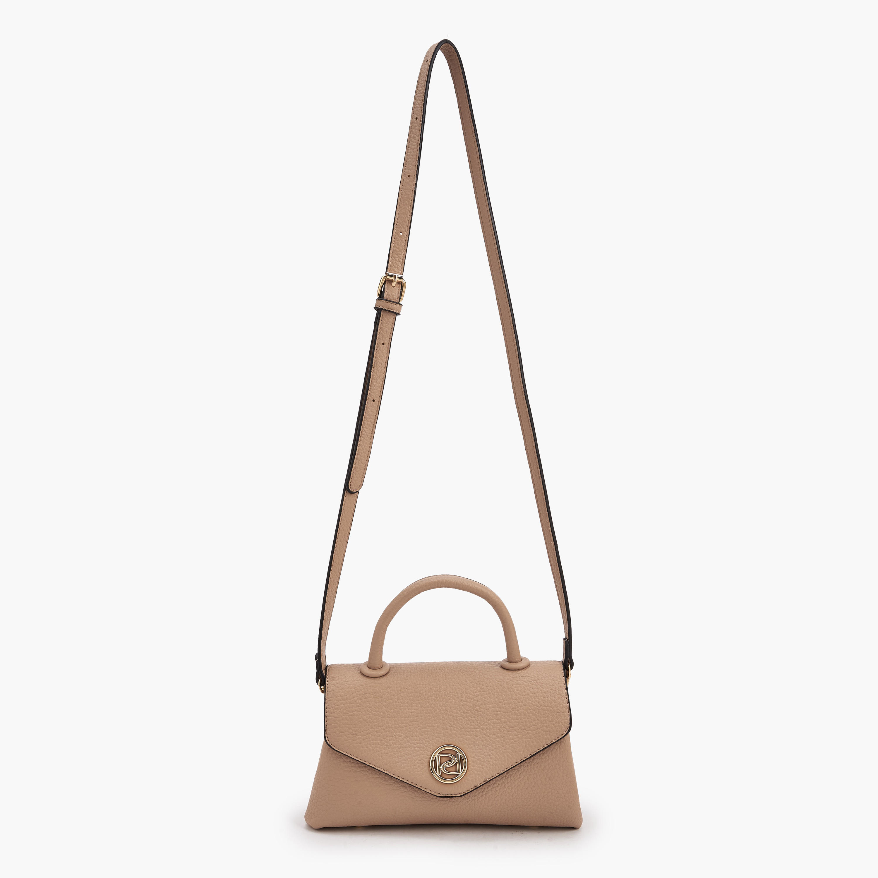 Paprika Textured Satchel Bag with Detachable Strap-women-bagsandwallets-handbags-image-2