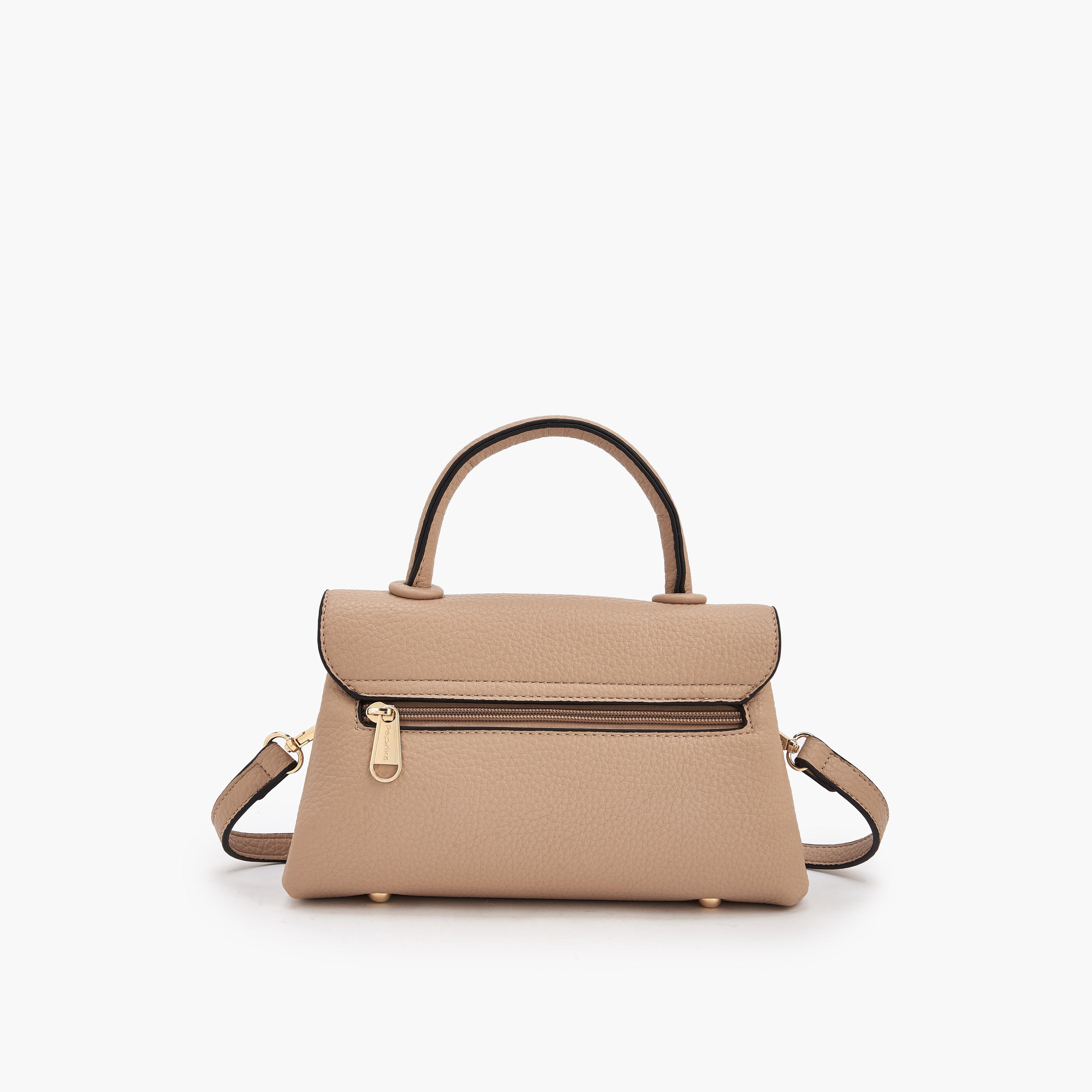 Paprika Textured Satchel Bag with Detachable Strap-women-bagsandwallets-handbags-image-5