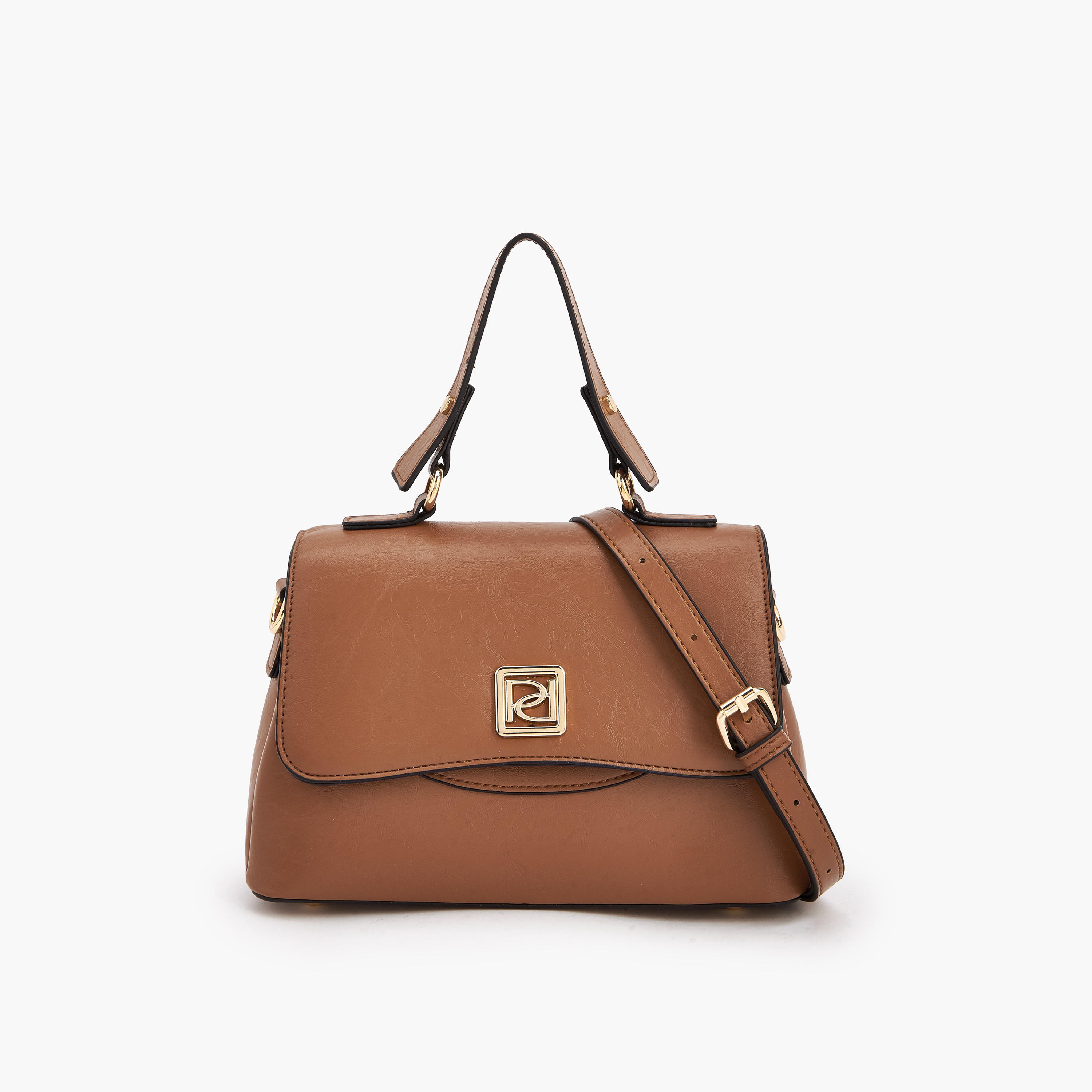 Paprika Solid Satchel Bag with Detachable Strap-women-bagsandwallets-handbags-image-1
