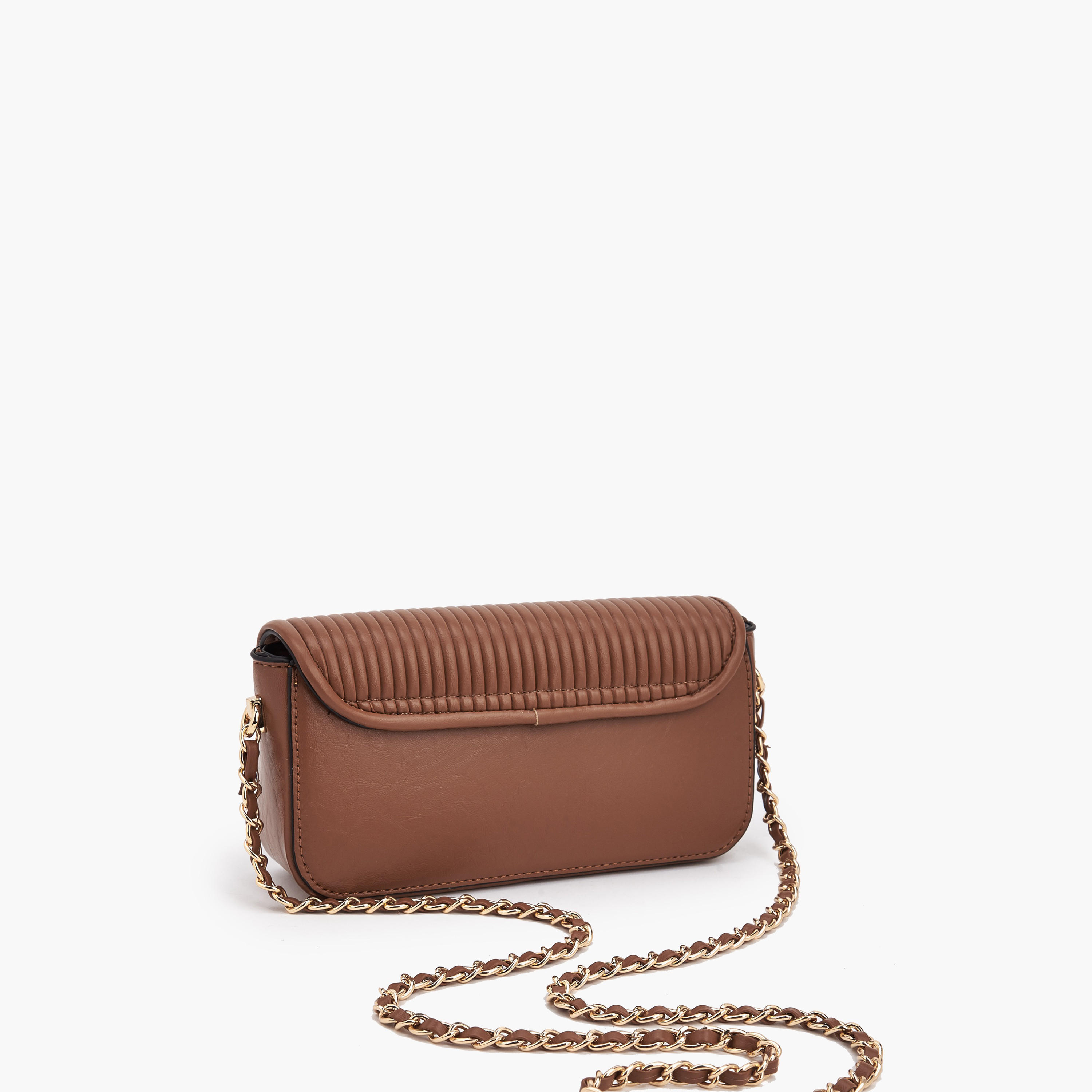 Paprika Pleated Crossbody Bag with Chain Strap-women-bagsandwallets-handbags-image-6