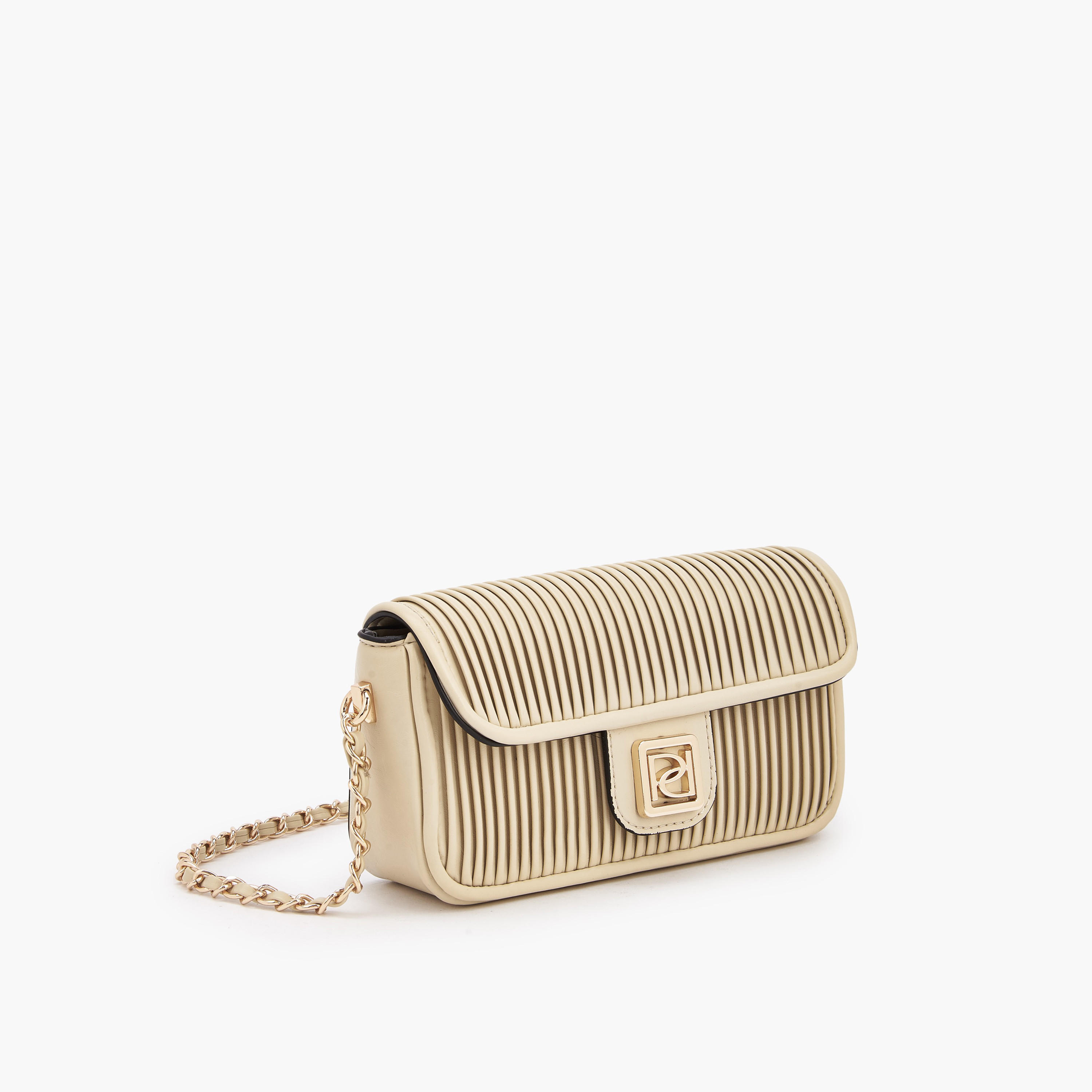 Paprika Pleated Crossbody Bag with Chain Strap-women-bagsandwallets-handbags-image-4