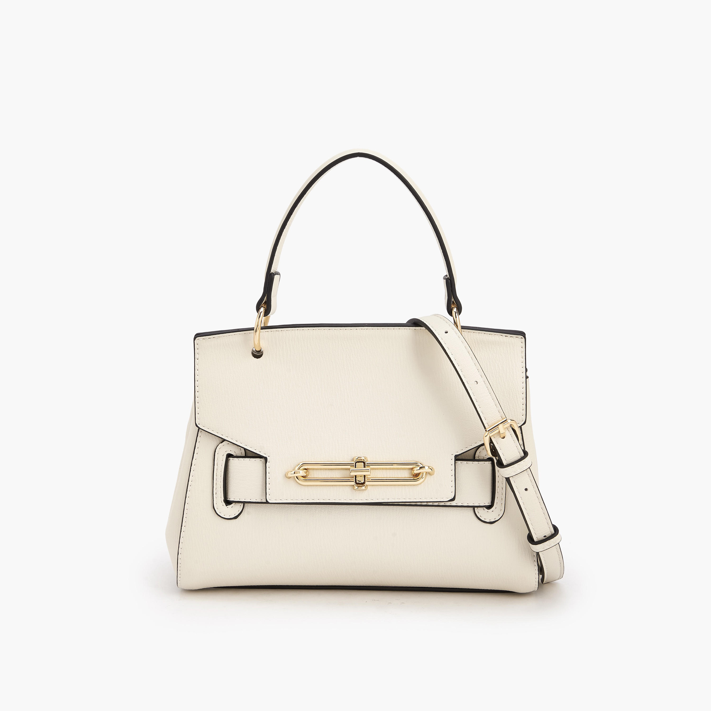 Paprika Textured Satchel Bag with Adjustable Strap-women-bagsandwallets-handbags-image-1