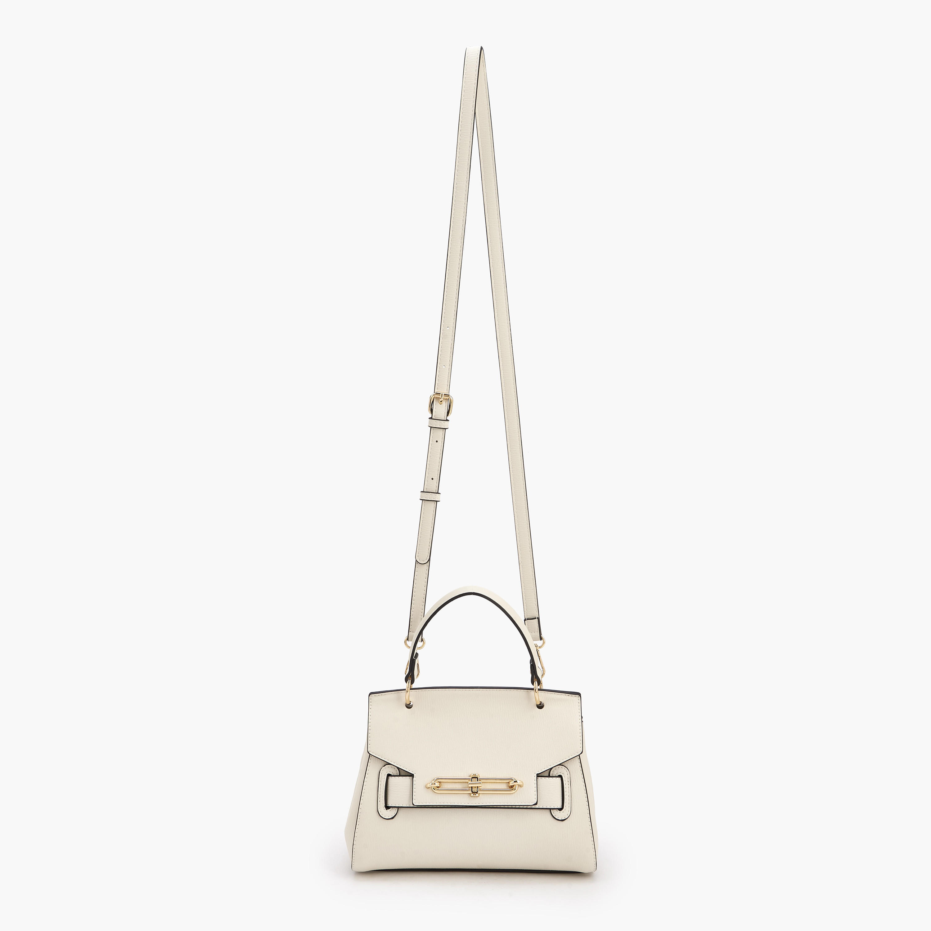 Paprika Textured Satchel Bag with Adjustable Strap-women-bagsandwallets-handbags-image-2