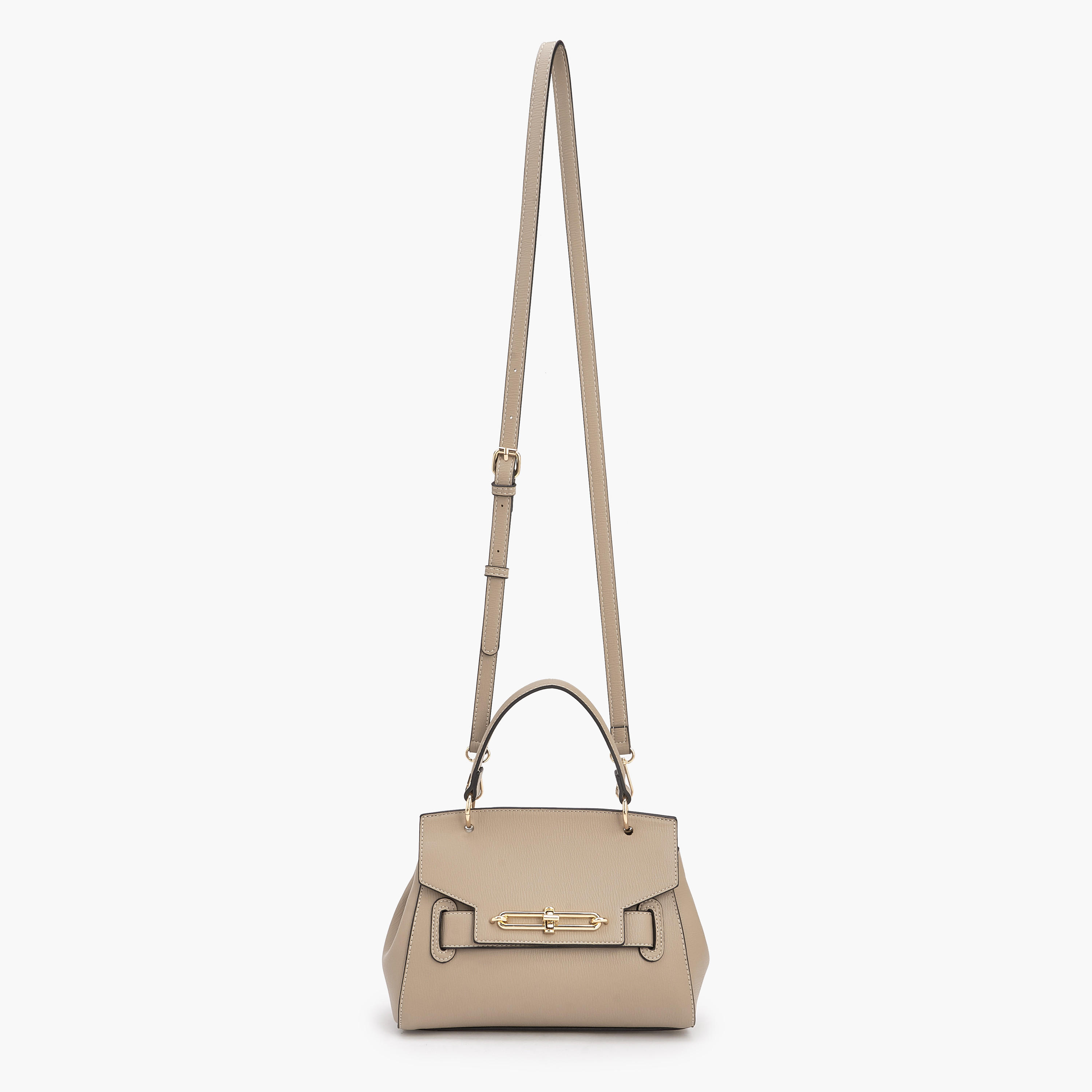 Paprika Textured Satchel Bag with Adjustable Strap-women-bagsandwallets-handbags-image-2