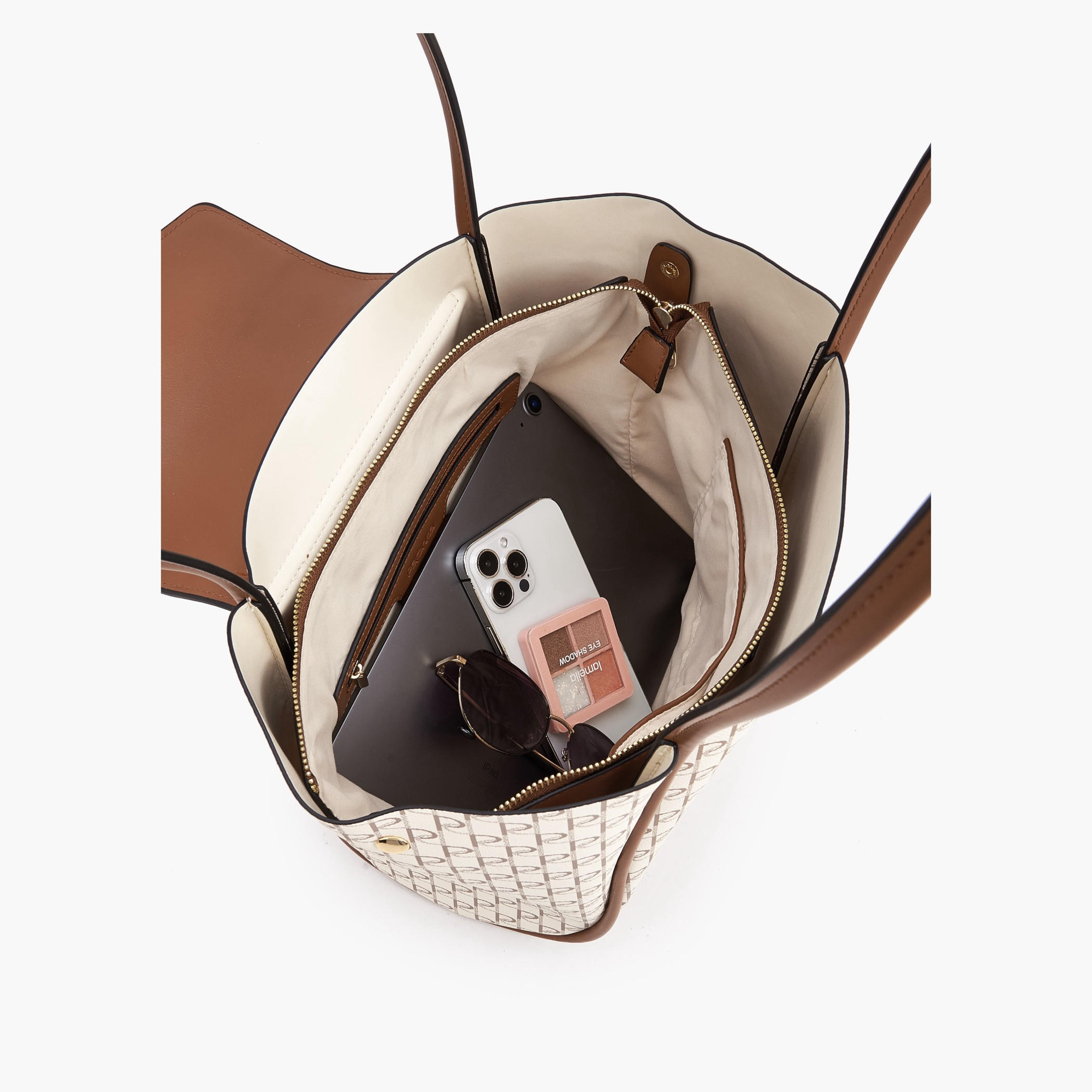 Paprika Monogram Tote Bag with Pouch-women-bagsandwallets-handbags-image-10