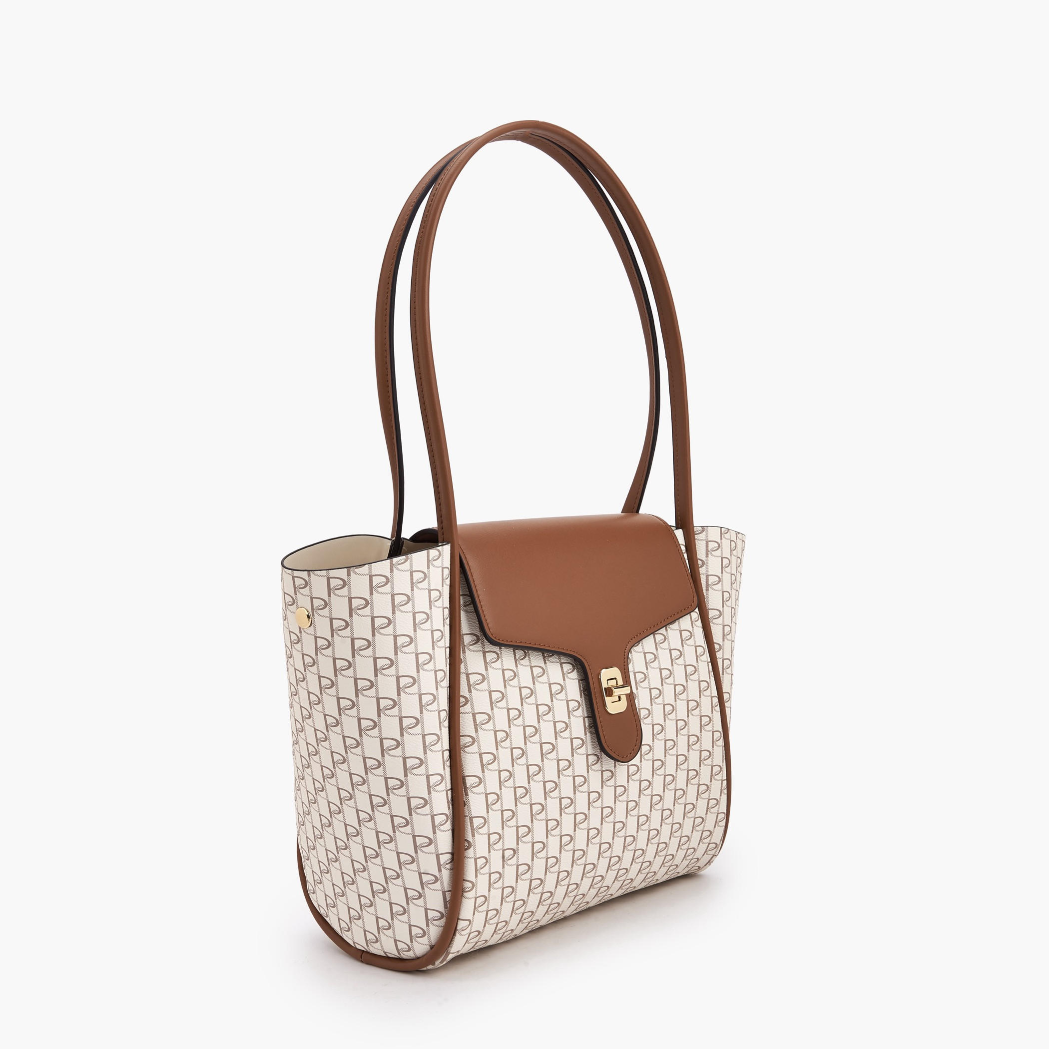 Paprika Monogram Tote Bag with Pouch-women-bagsandwallets-handbags-image-4