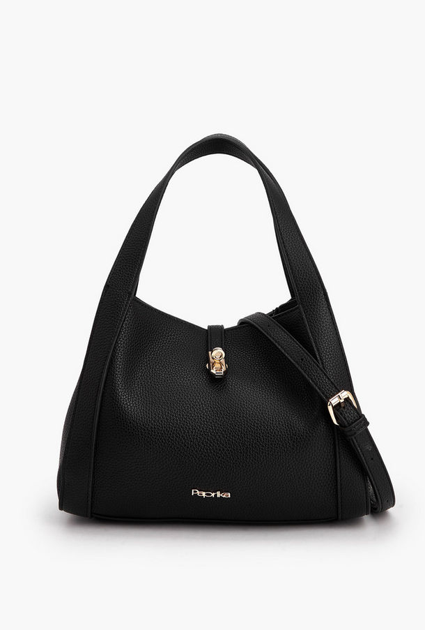 Paprika Textured Shoulder Bag with Detachable Strap-women-image-1