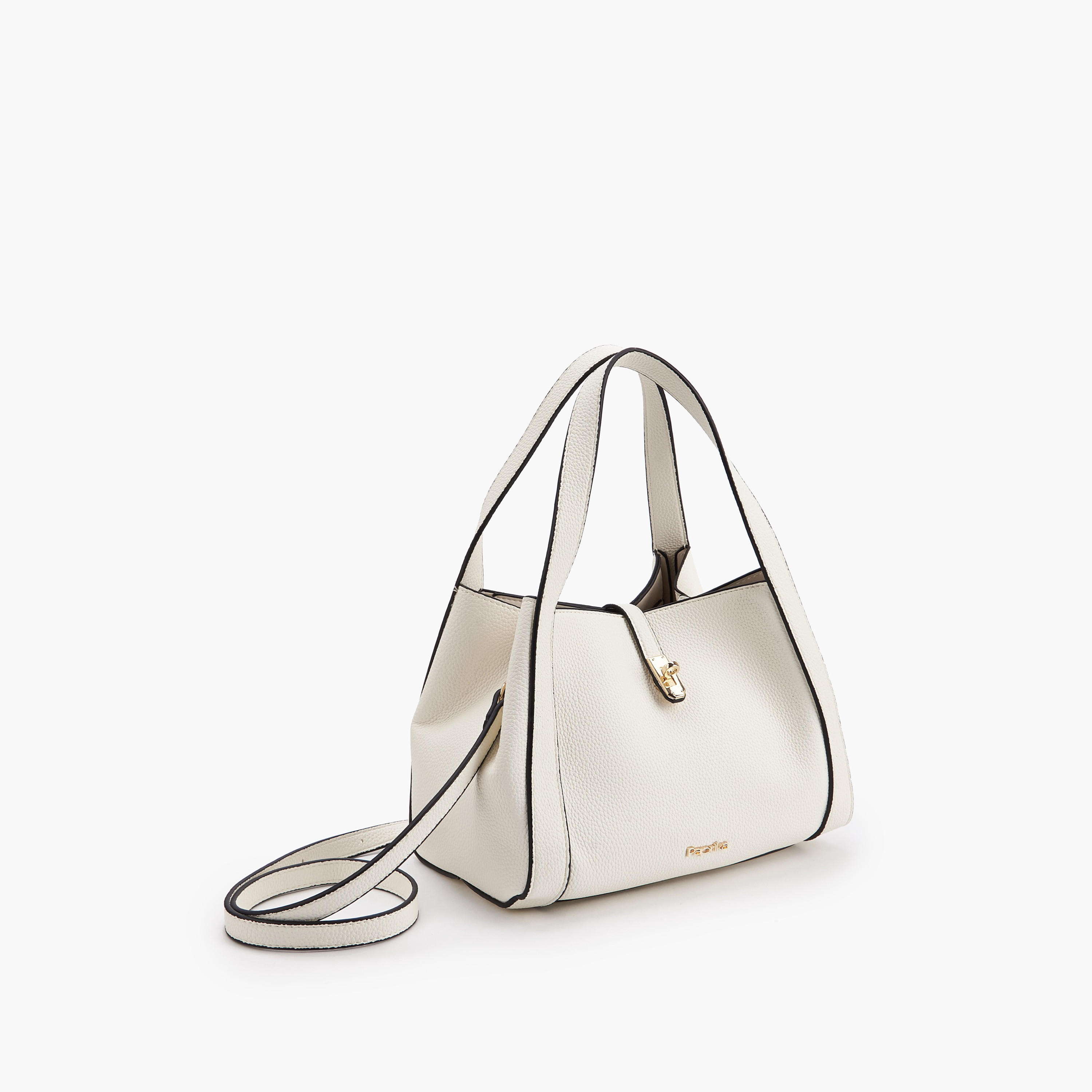 Paprika Textured Shoulder Bag with Detachable Strap-women-bagsandwallets-handbags-image-3
