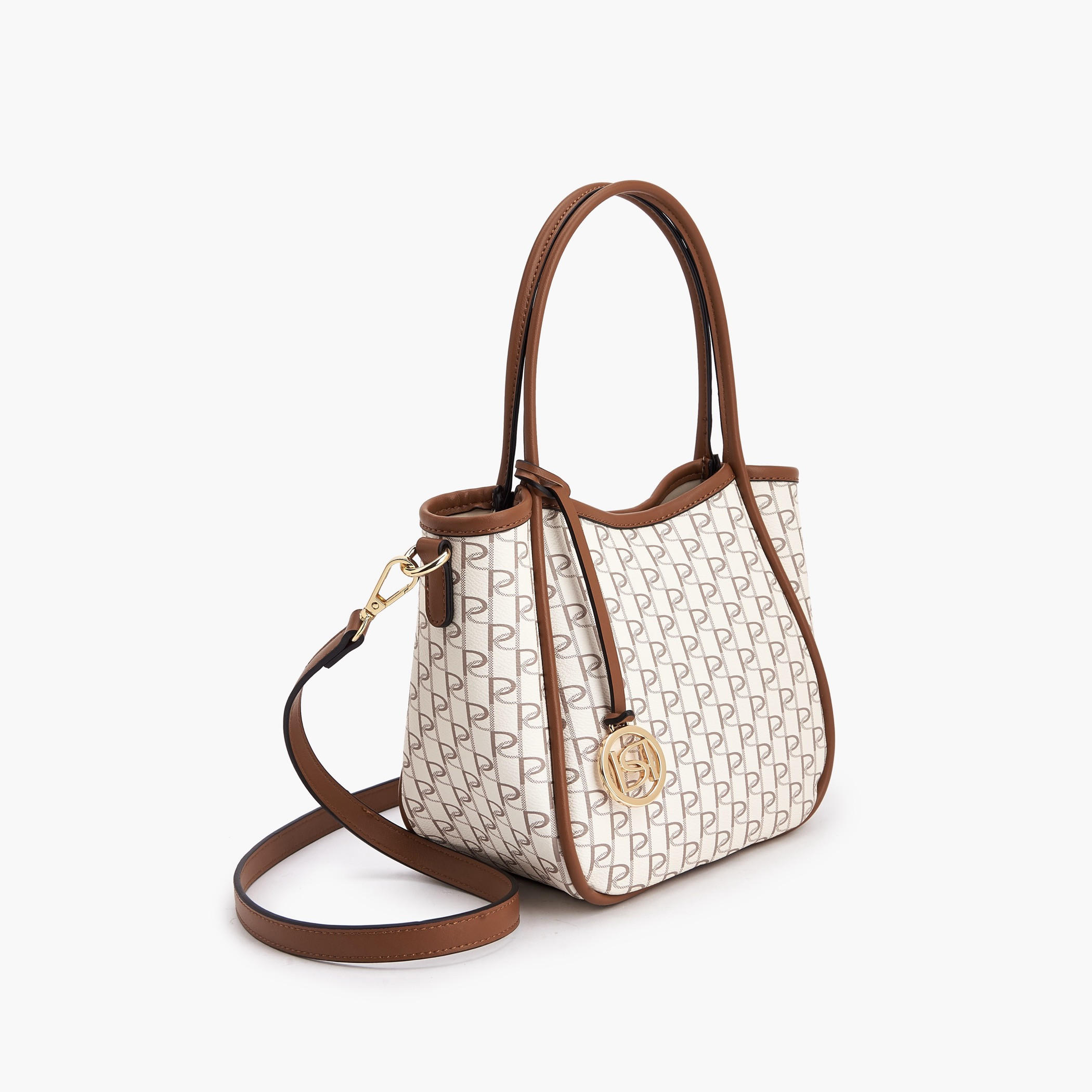 Paprika Monogram Tote Bag with Pouch-women-bagsandwallets-handbags-image-4