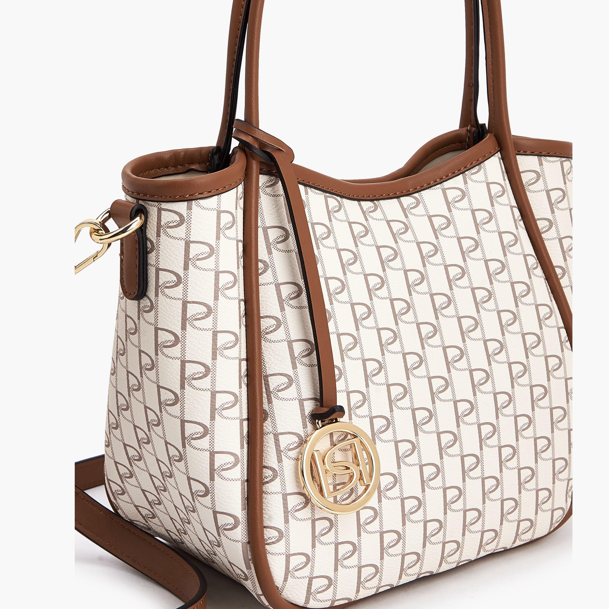 Paprika Monogram Tote Bag with Pouch-women-bagsandwallets-handbags-image-5