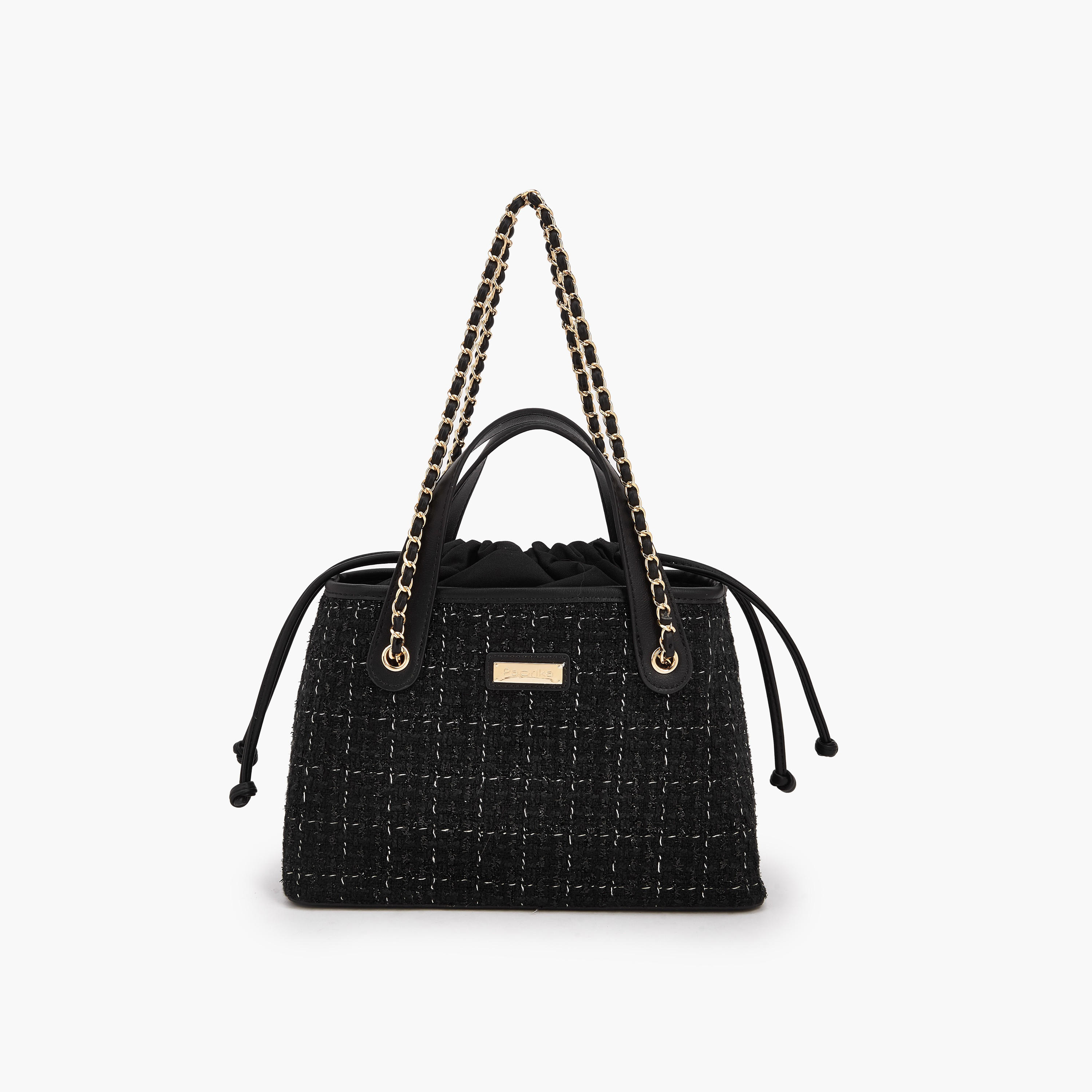 شنطة توت بارزة الملمس بنقشة جاكار مع إغلاق برباط شد من بابريكا-women-bagsandwallets-handbags-image-7
