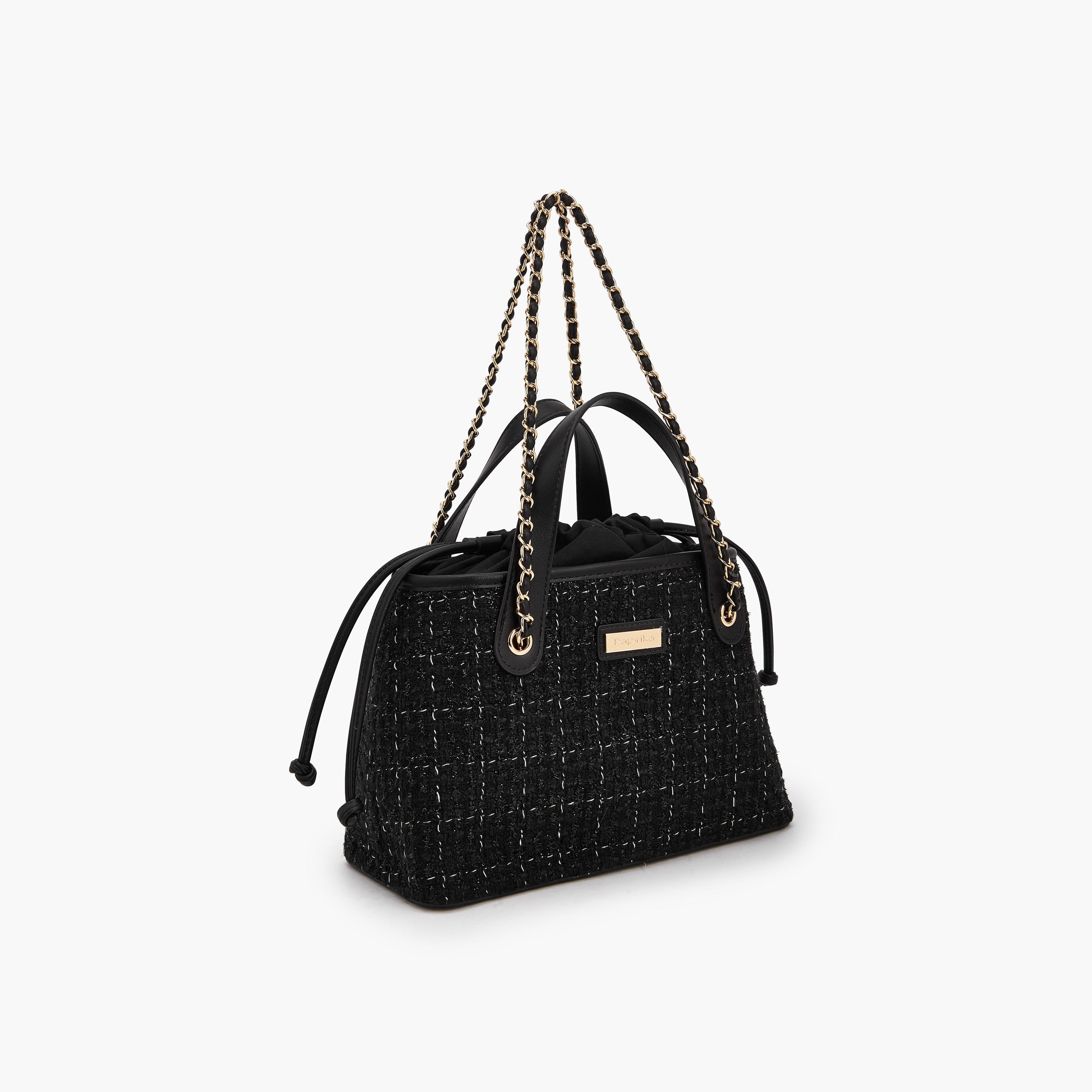شنطة توت بارزة الملمس بنقشة جاكار مع إغلاق برباط شد من بابريكا-women-bagsandwallets-handbags-image-5