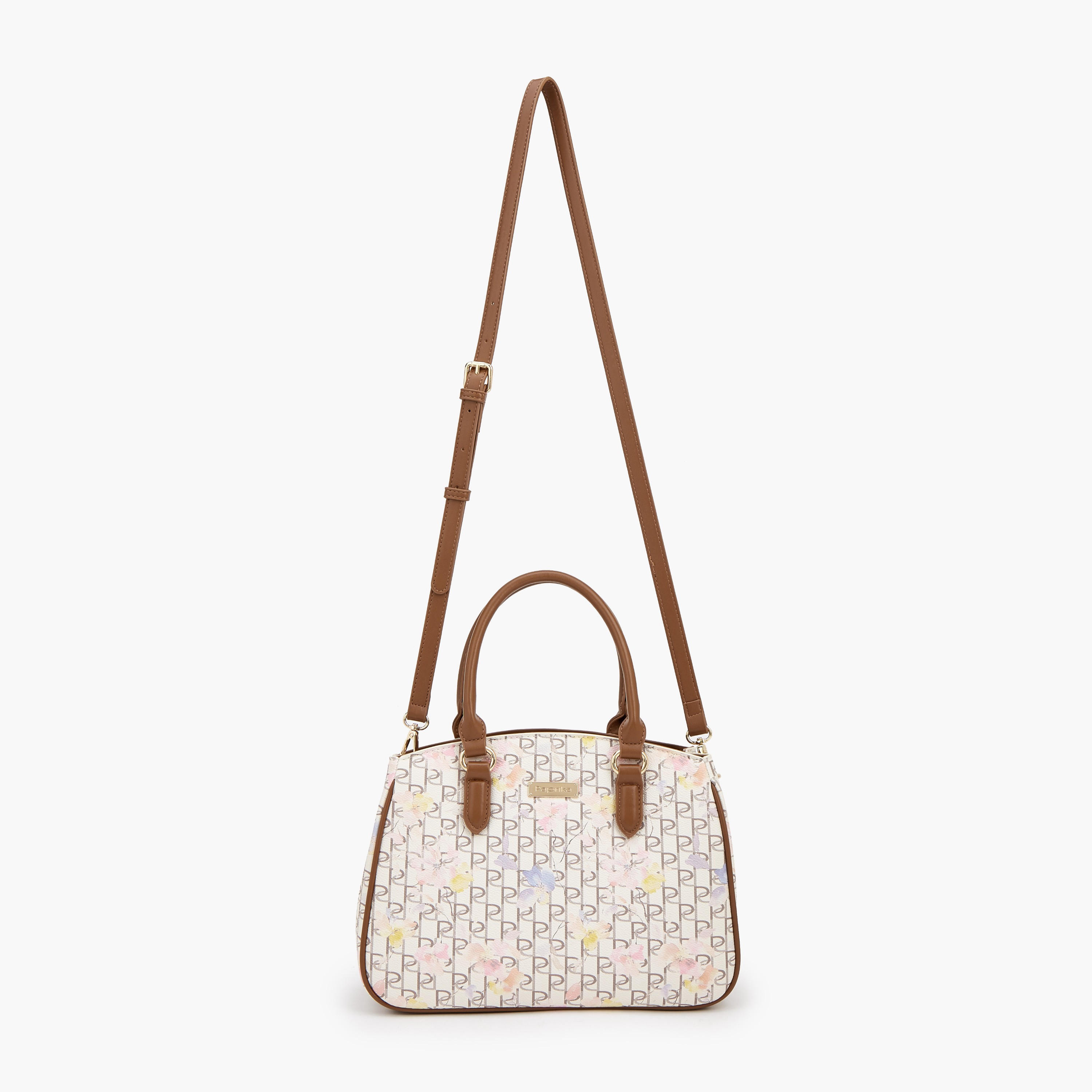 Paprika Monogram Print Tote Bag with Detachable Strap-women-bagsandwallets-handbags-image-6