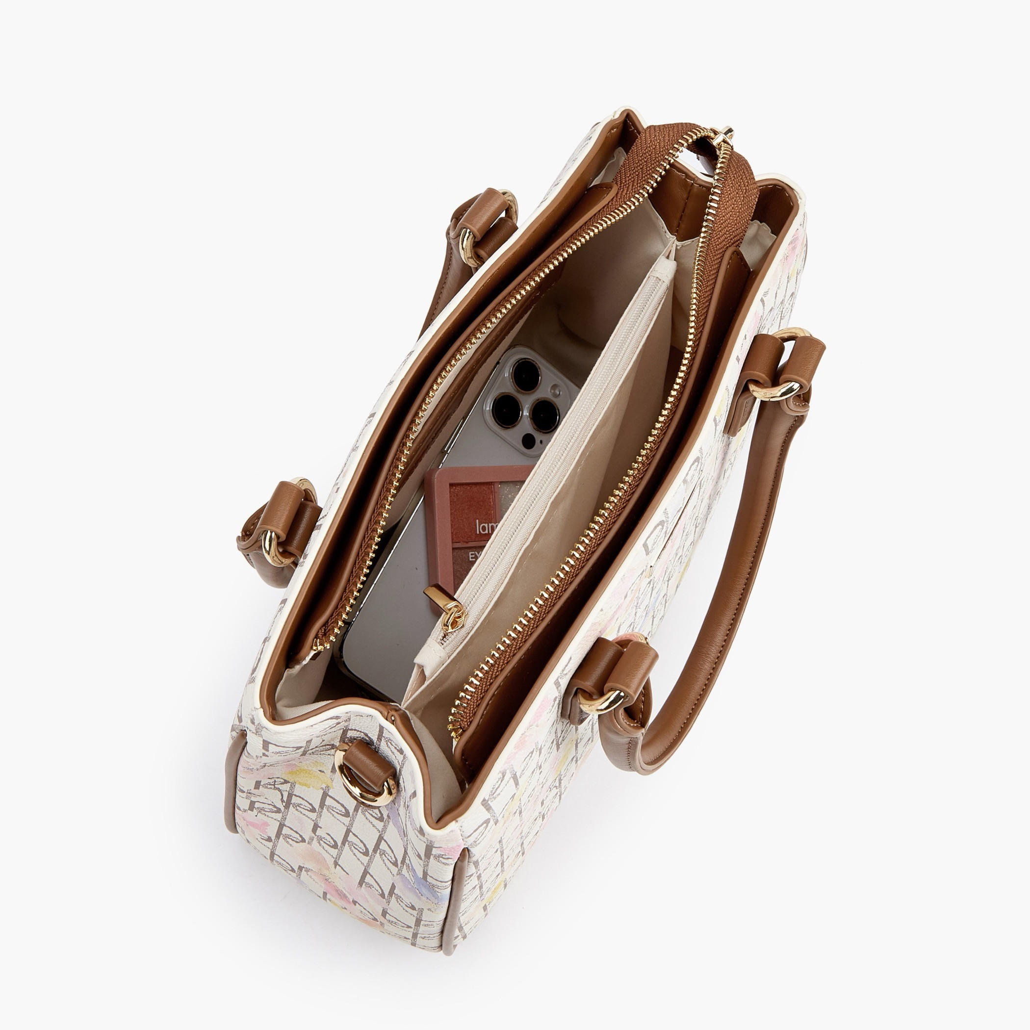 Paprika Monogram Print Tote Bag with Detachable Strap-women-bagsandwallets-handbags-image-8