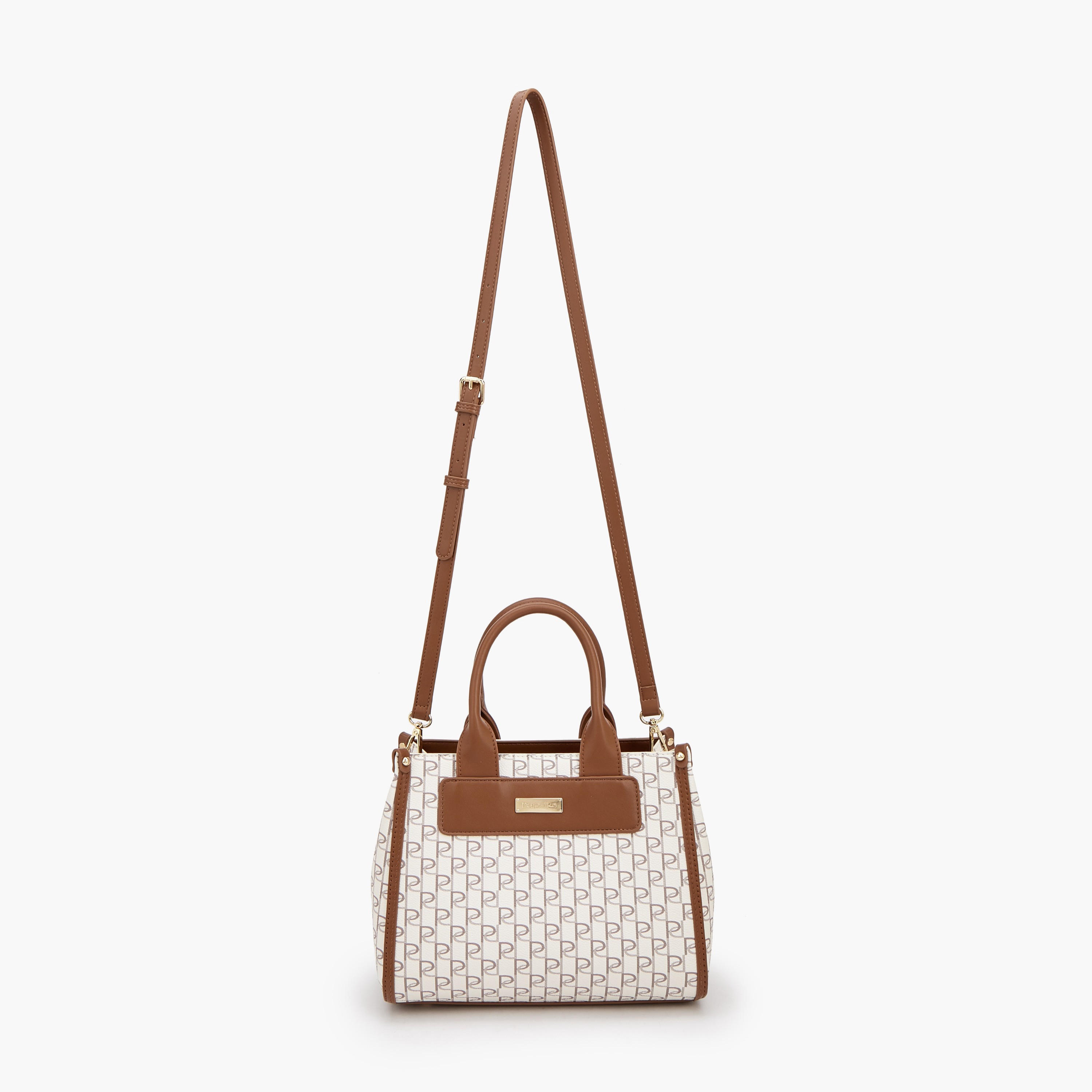 Paprika Monogram Print Tote Bag with Detachable Strap-women-bagsandwallets-handbags-image-2