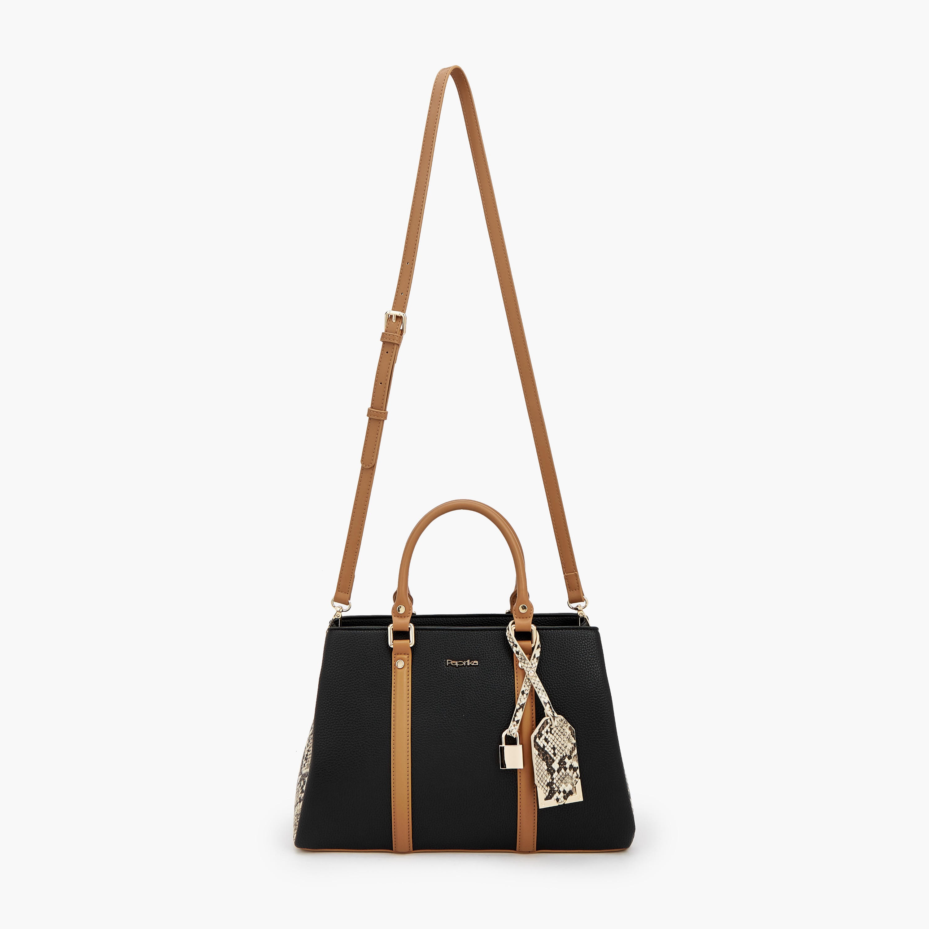 Paprika Animal Print Tote Bag with Double Handles-women-bagsandwallets-handbags-image-2