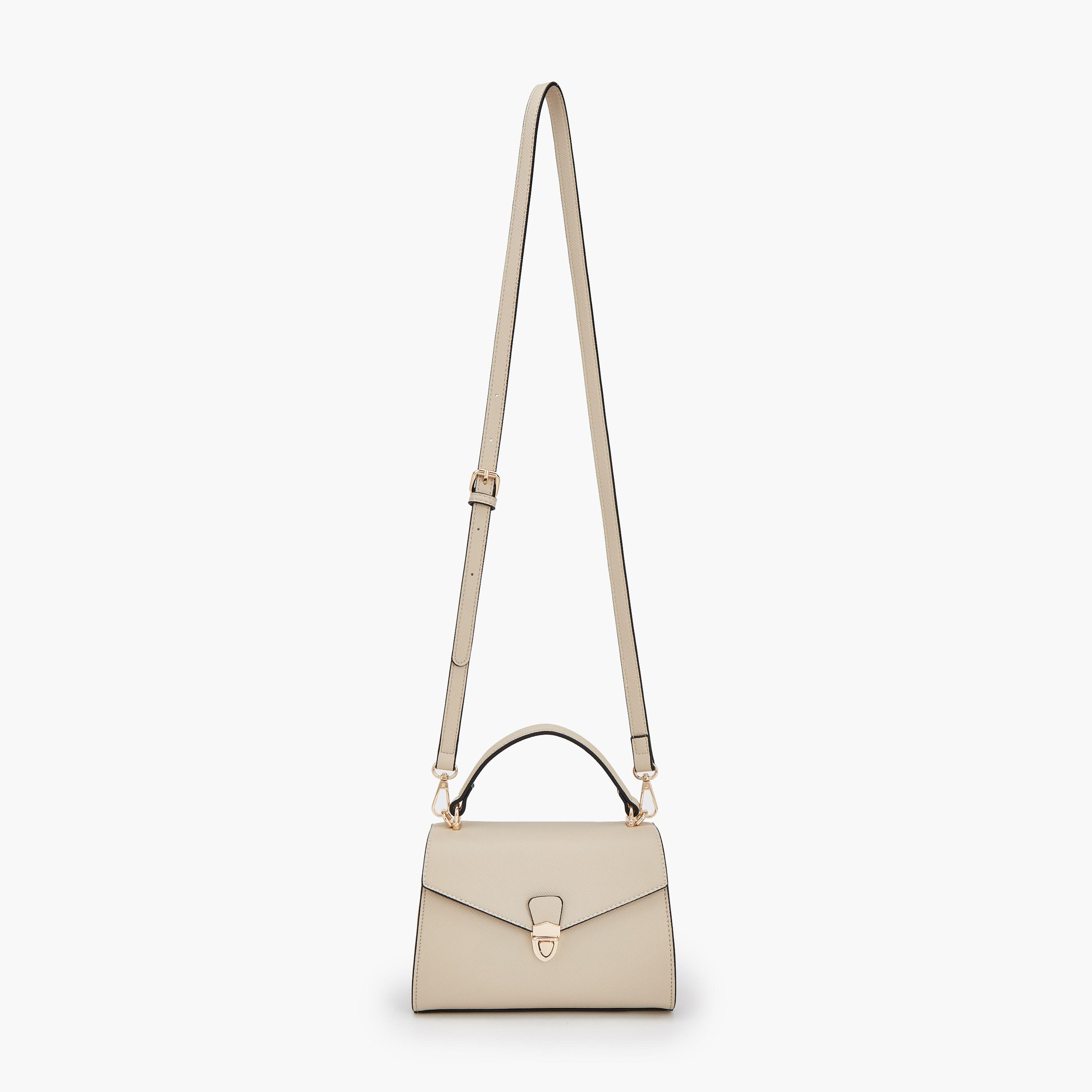 Paprika Textured Satchel Bag with Detachable Strap-women-bagsandwallets-handbags-image-2