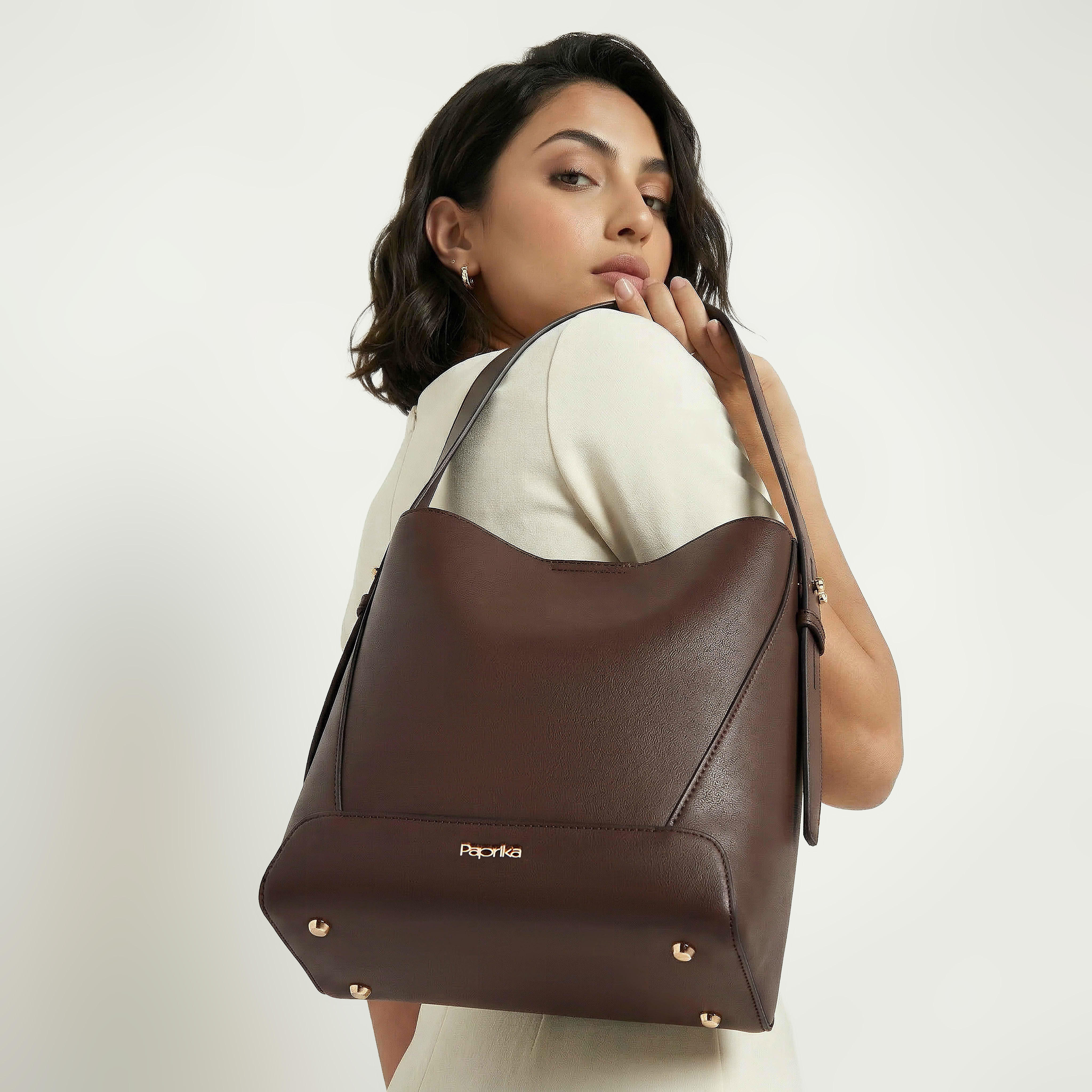 شنطة كتف سادة مع يد قابلة للتعديل من بابريكا-women-bagsandwallets-handbags-image-2