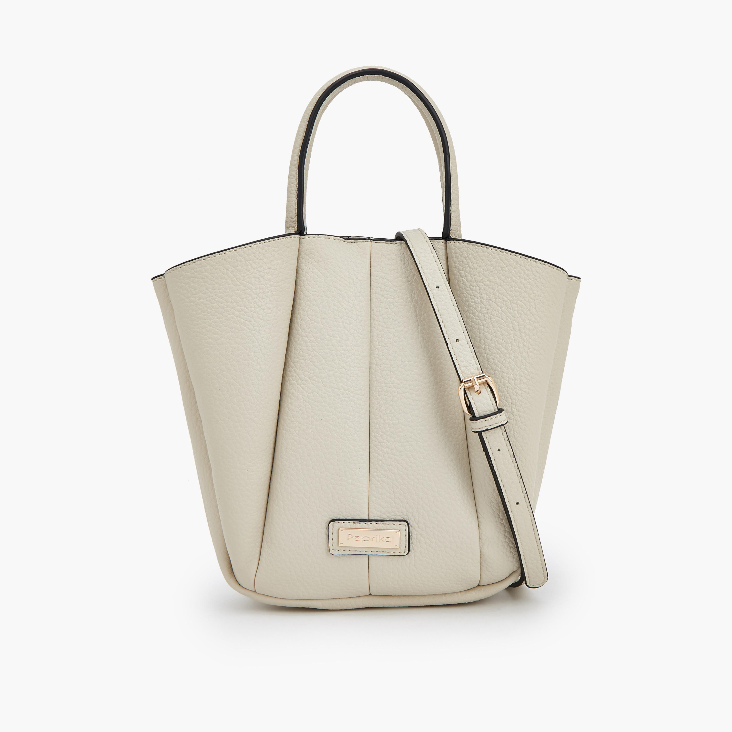 Paprika Textured Tote Bag with Detachable Strap-women-bagsandwallets-handbags-image-1