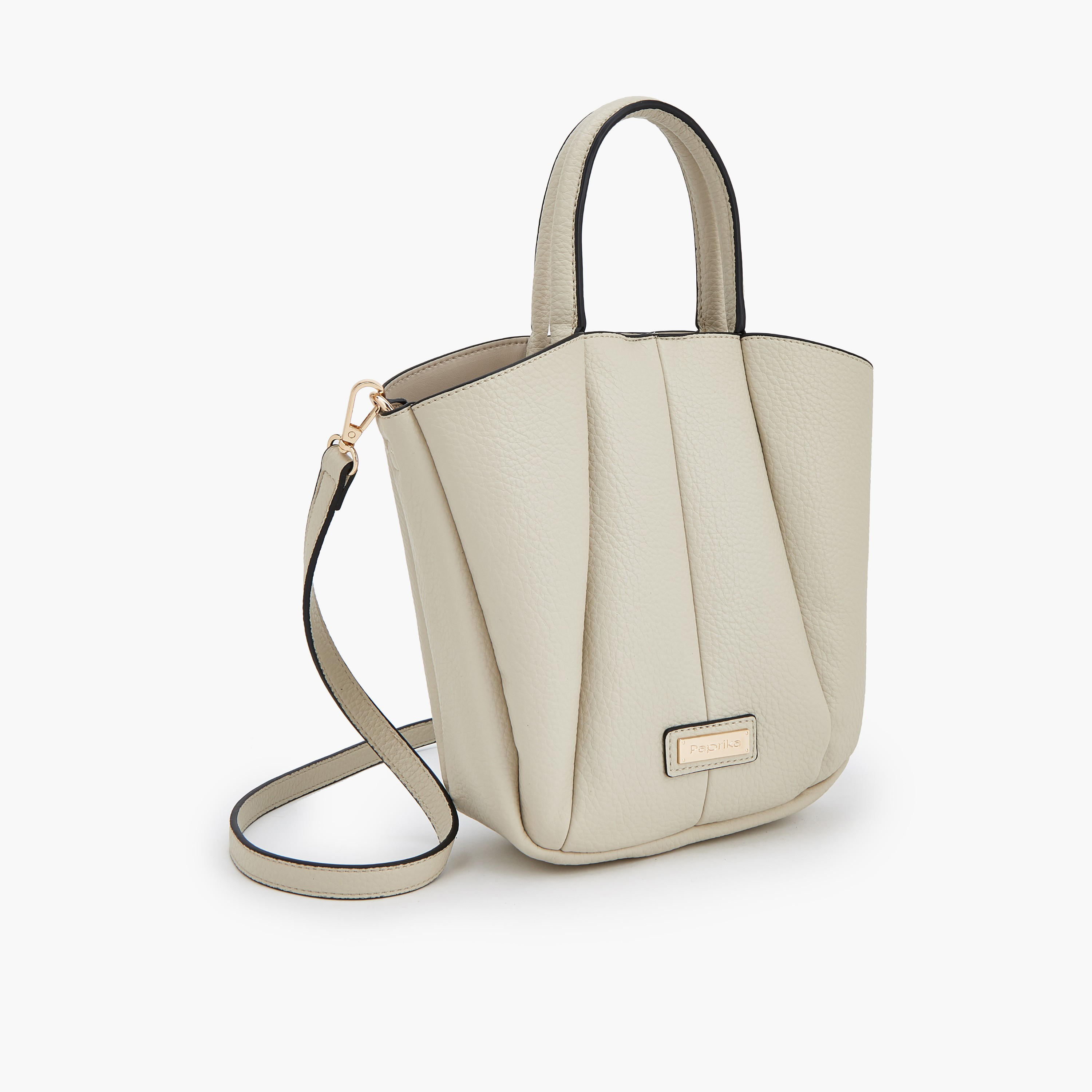 Paprika Textured Tote Bag with Detachable Strap-women-bagsandwallets-handbags-image-4