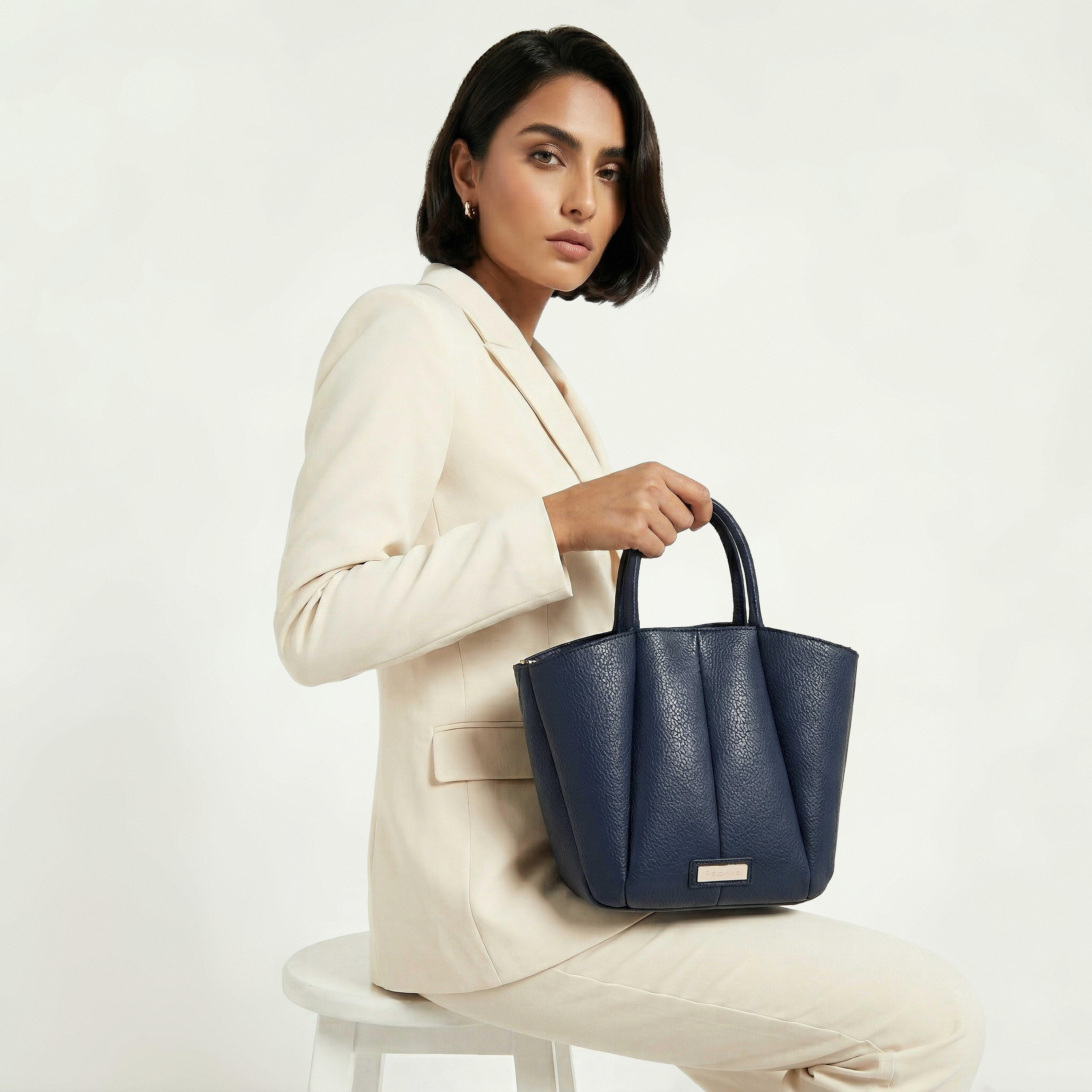 Paprika Textured Tote Bag with Detachable Strap-women-bagsandwallets-handbags-image-8