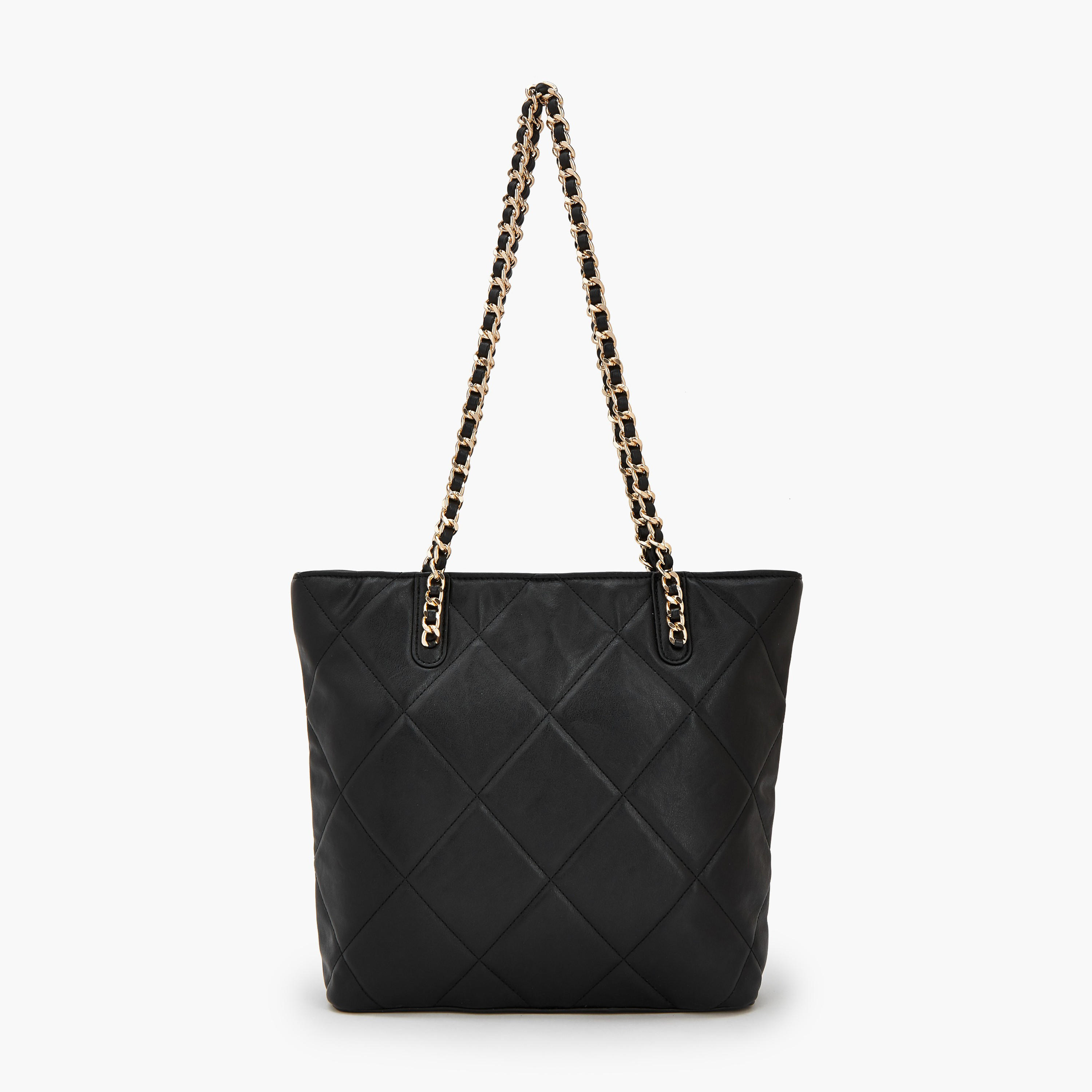 Paprika Quilted Tote Bag with Chain Handles-women-bagsandwallets-handbags-image-4