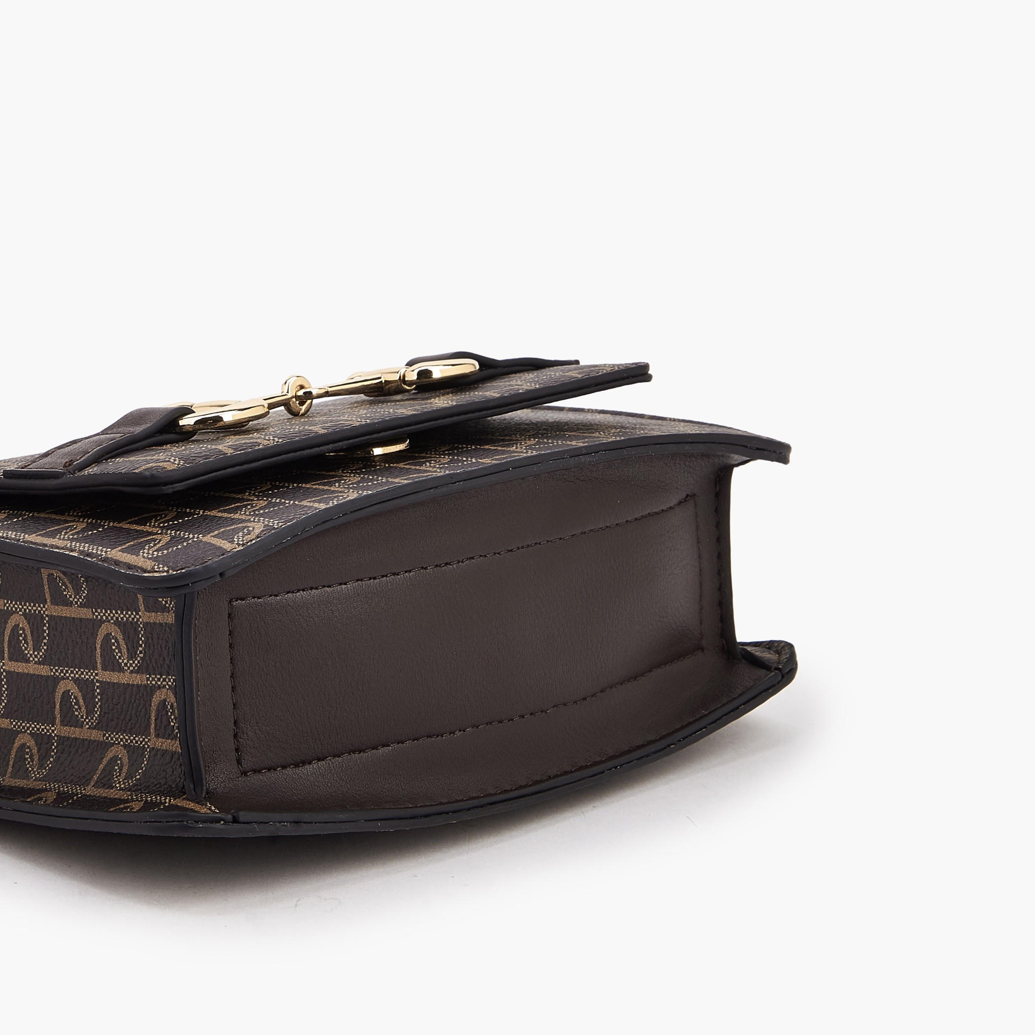 Paprika Monogram Print Satchel Bag with Button Closure-women-bagsandwallets-handbags-image-7