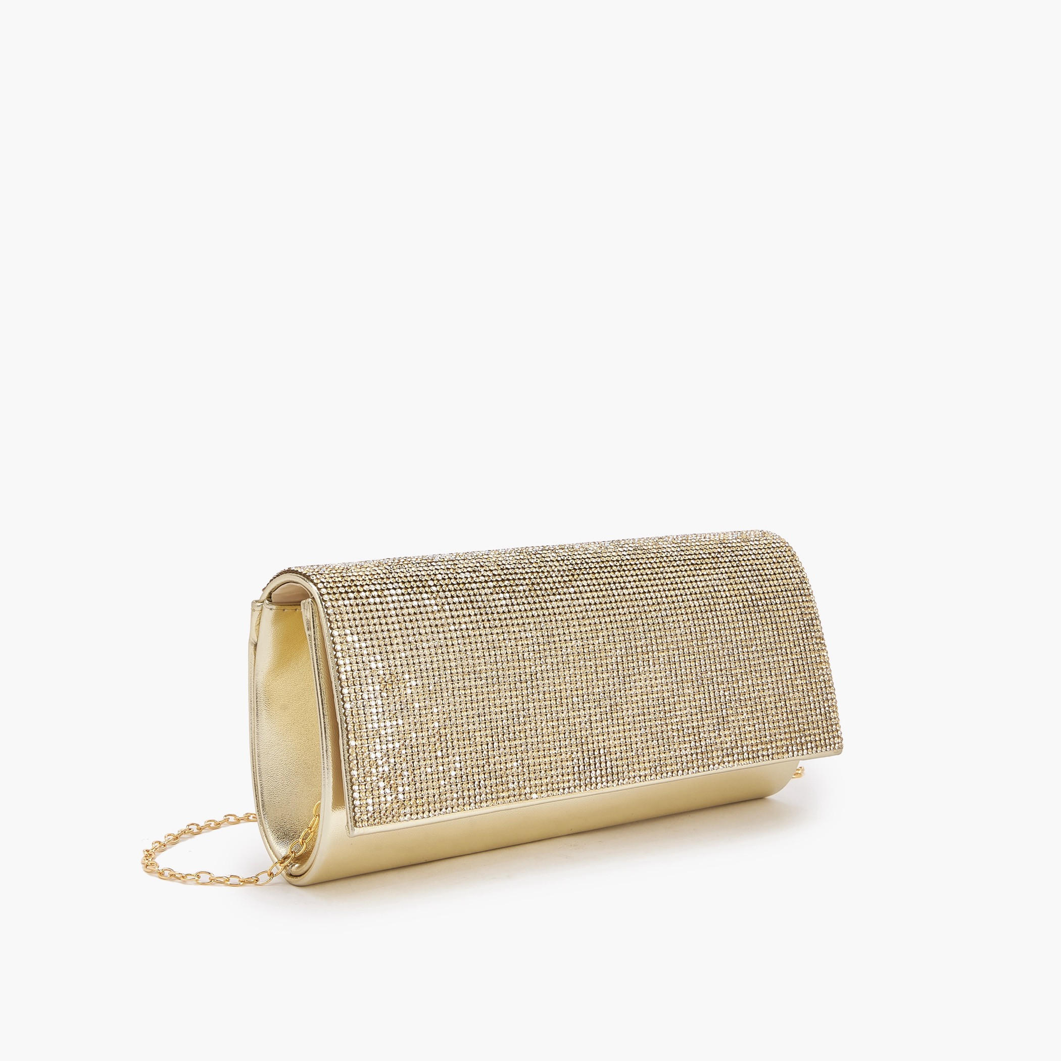 Paprika Embellished Clutch with Chain Strap-women-bagsandwallets-handbags-image-3