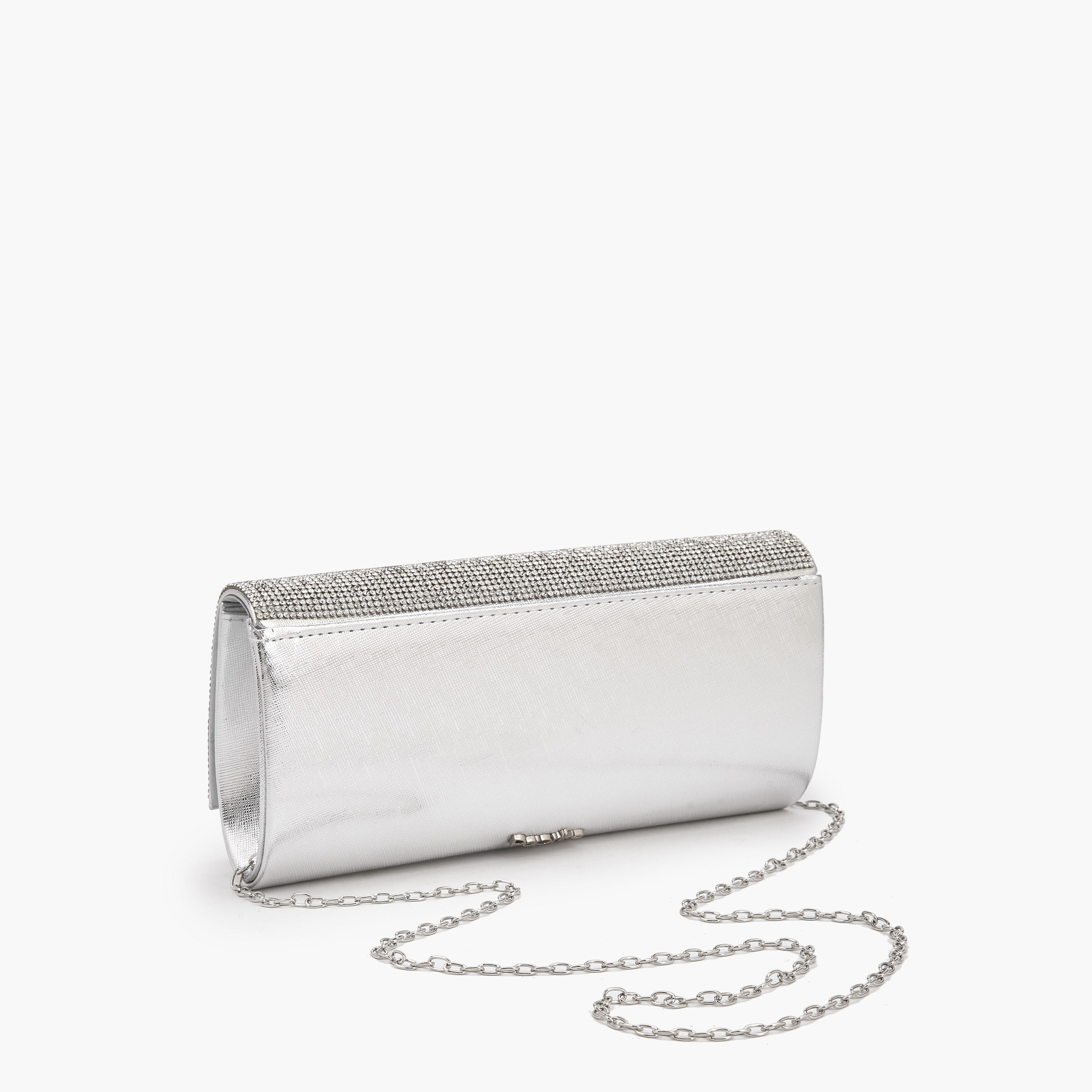 Paprika Embellished Clutch with Chain Strap-women-bagsandwallets-handbags-image-6