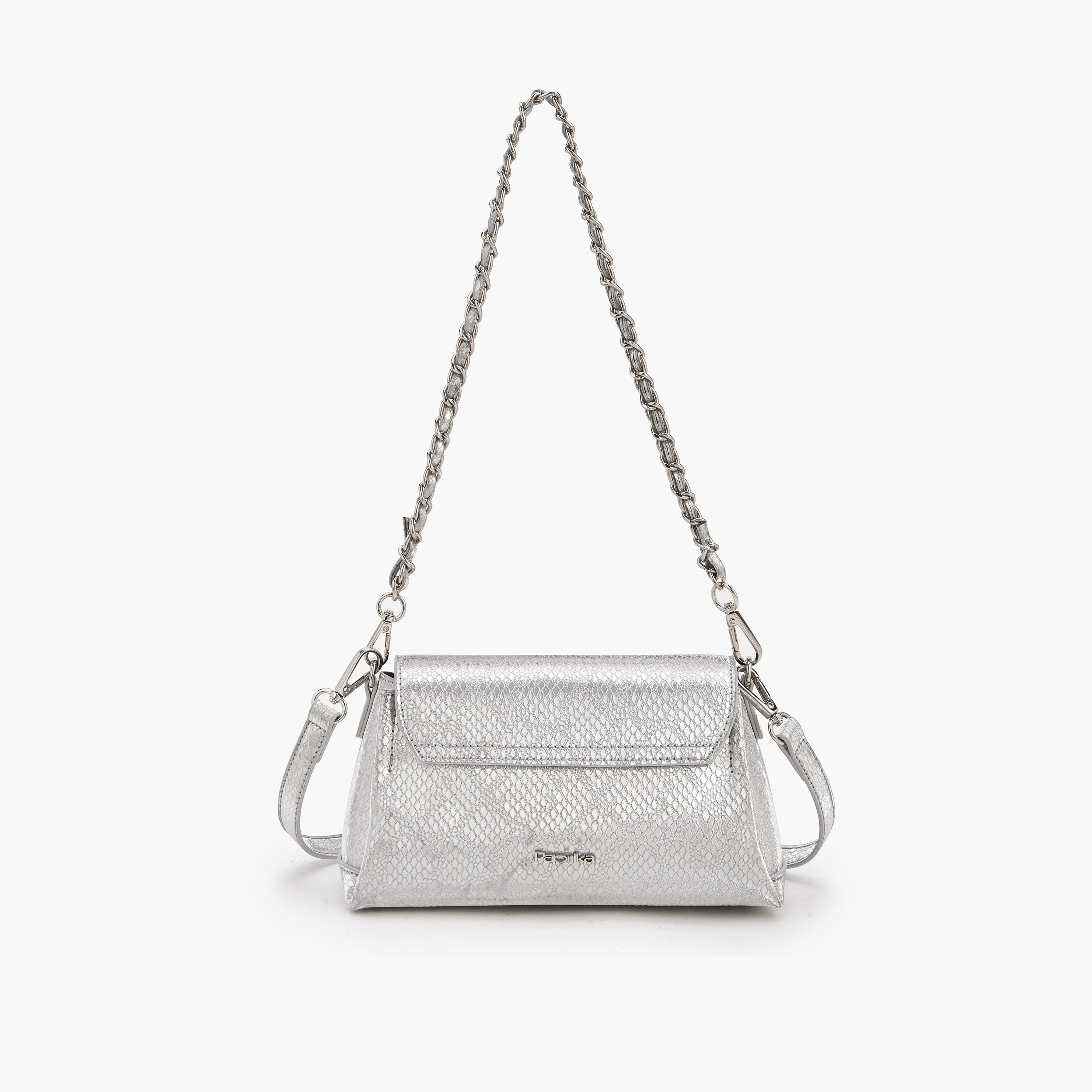 شنطة كروس بودي بارزة الملمس ميتاليك بقفل إغلاق ملتوي من بابريكا-women-bagsandwallets-handbags-image-1