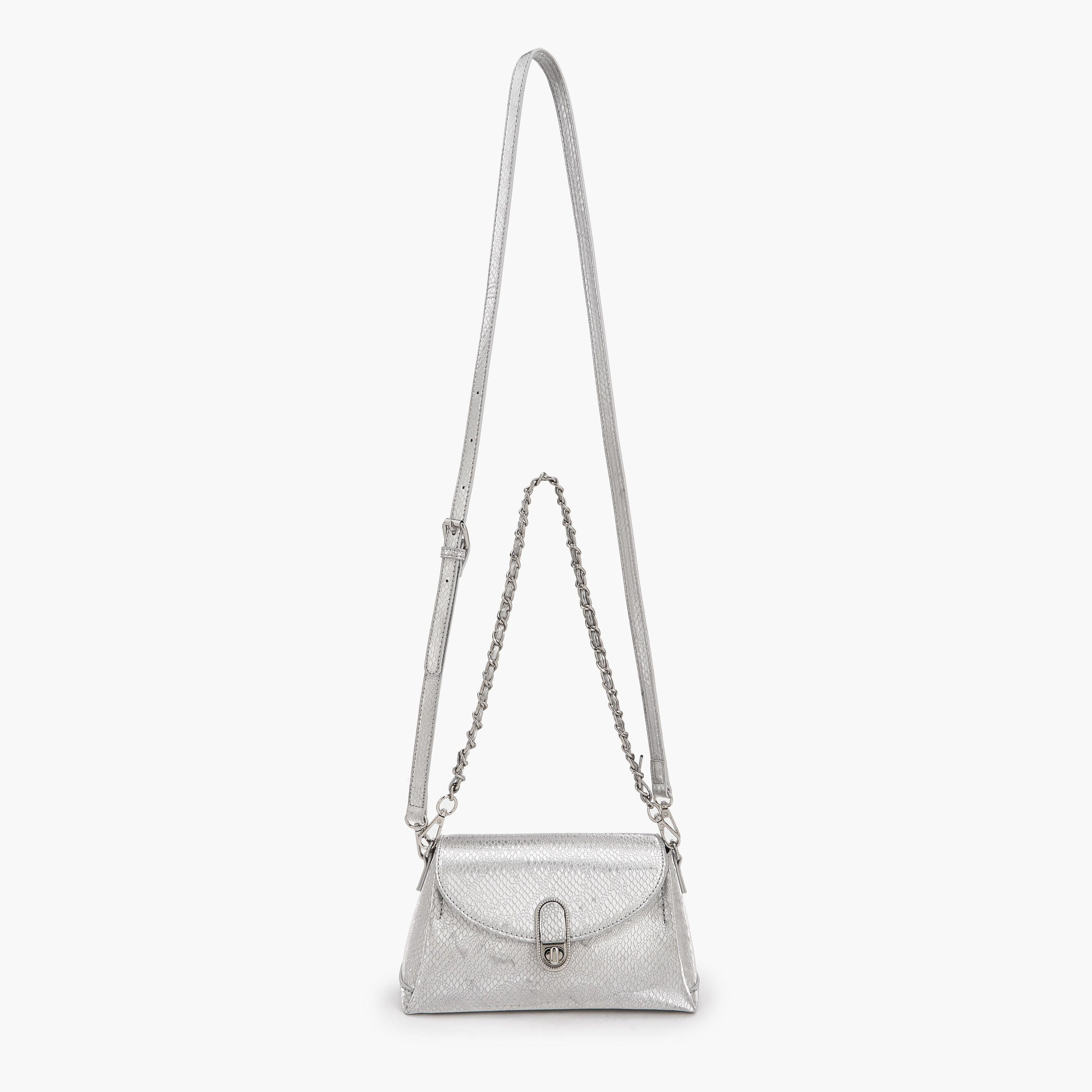 Paprika Metallic Textured Crossbody Bag with Twist Lock Closure-women-bagsandwallets-handbags-image-3