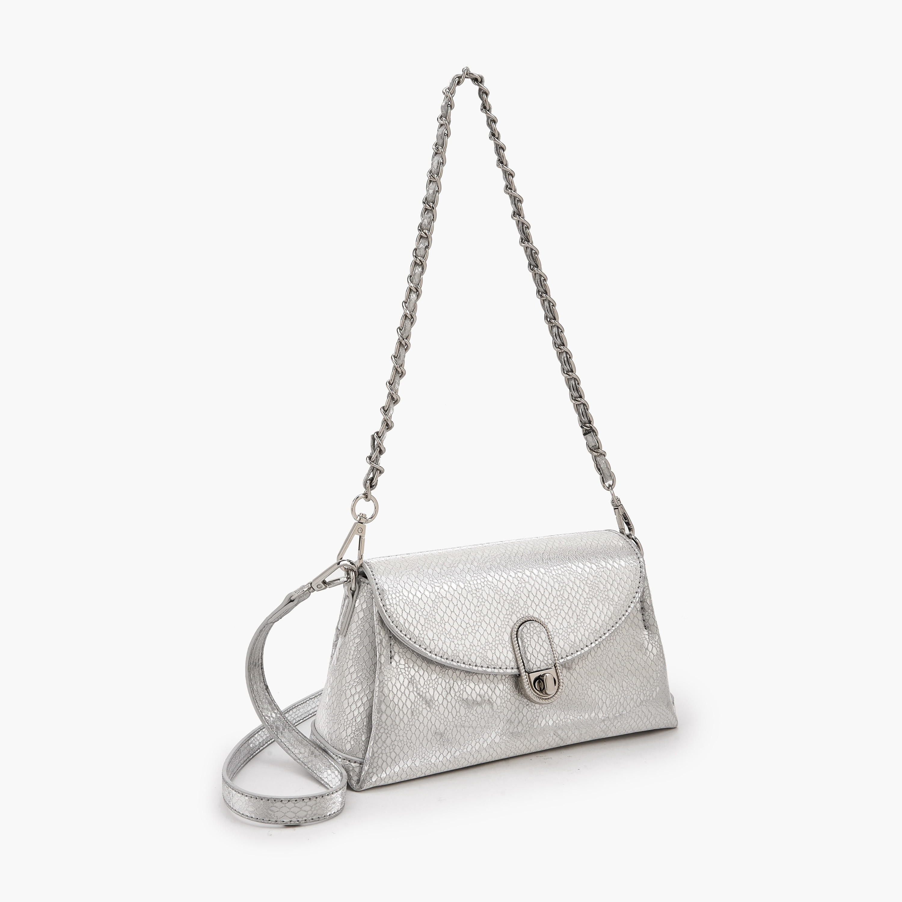 Paprika Metallic Textured Crossbody Bag with Twist Lock Closure-women-bagsandwallets-handbags-image-7