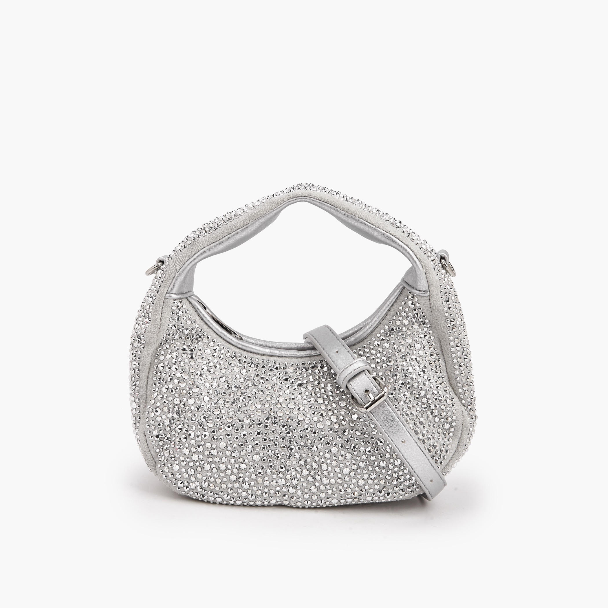 Paprika Diamante Embellished Shoulder Bag with Zip Closure-women-bagsandwallets-handbags-image-1