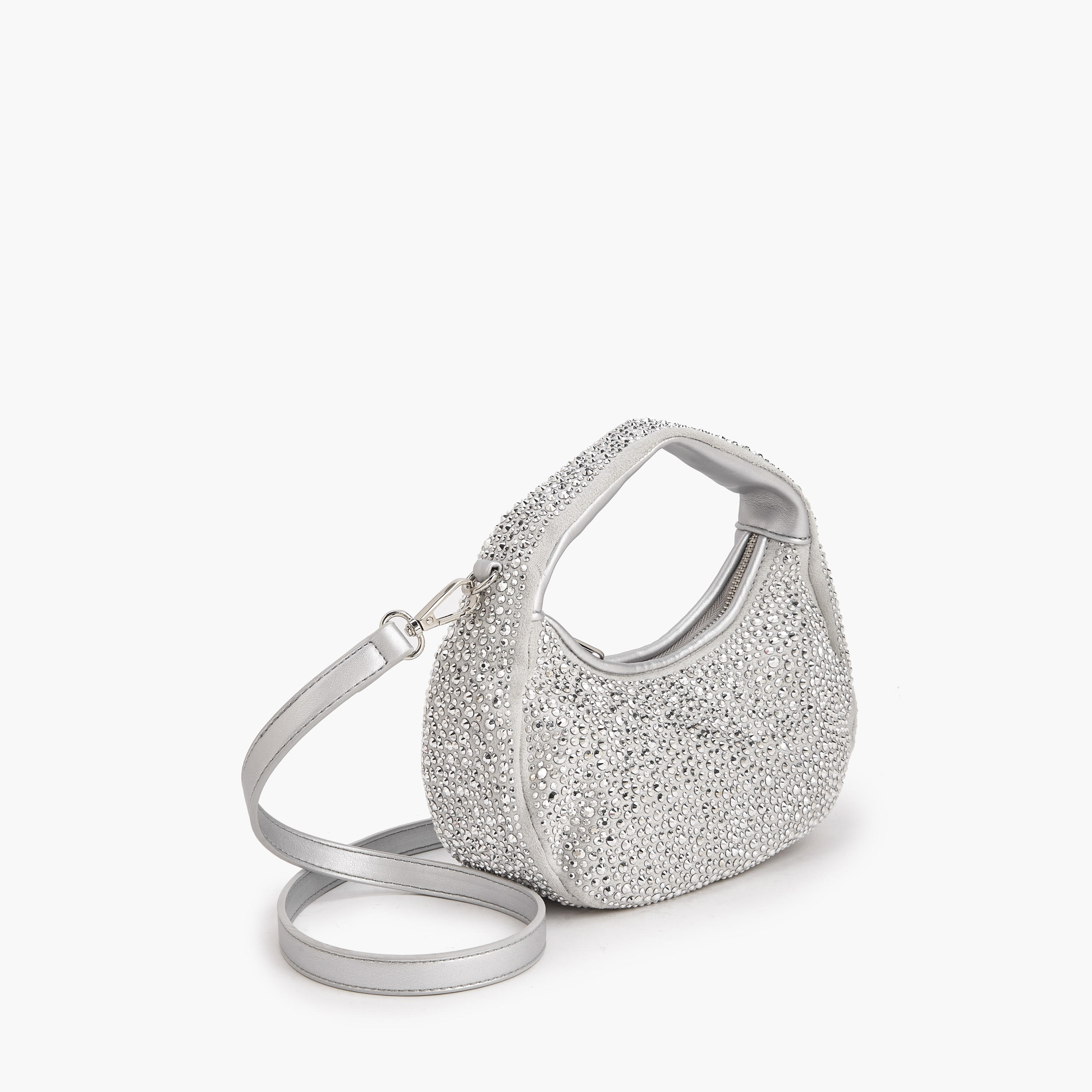 Paprika Diamante Embellished Shoulder Bag with Zip Closure-women-bagsandwallets-handbags-image-4