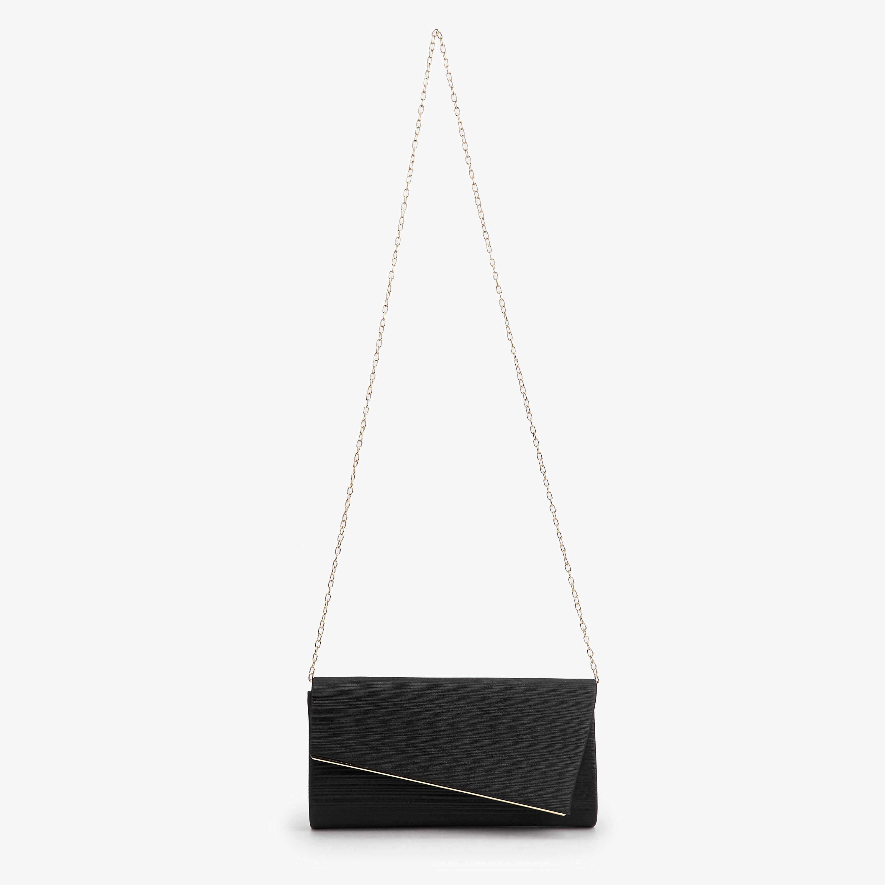 Paprika Textured Clutch with Detachable Chain Strap-women-bagsandwallets-handbags-image-2