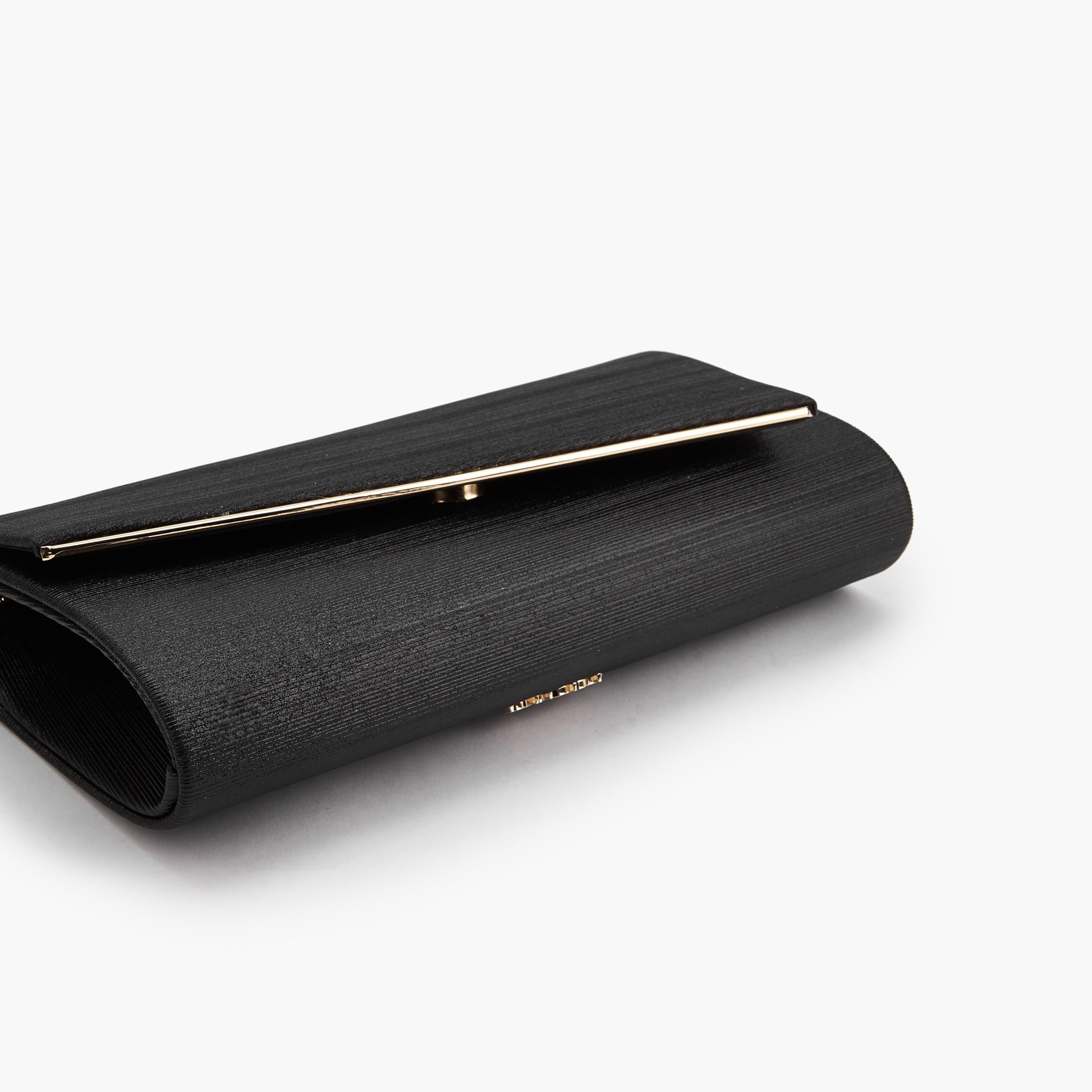 Paprika Textured Clutch with Detachable Chain Strap-women-bagsandwallets-handbags-image-6