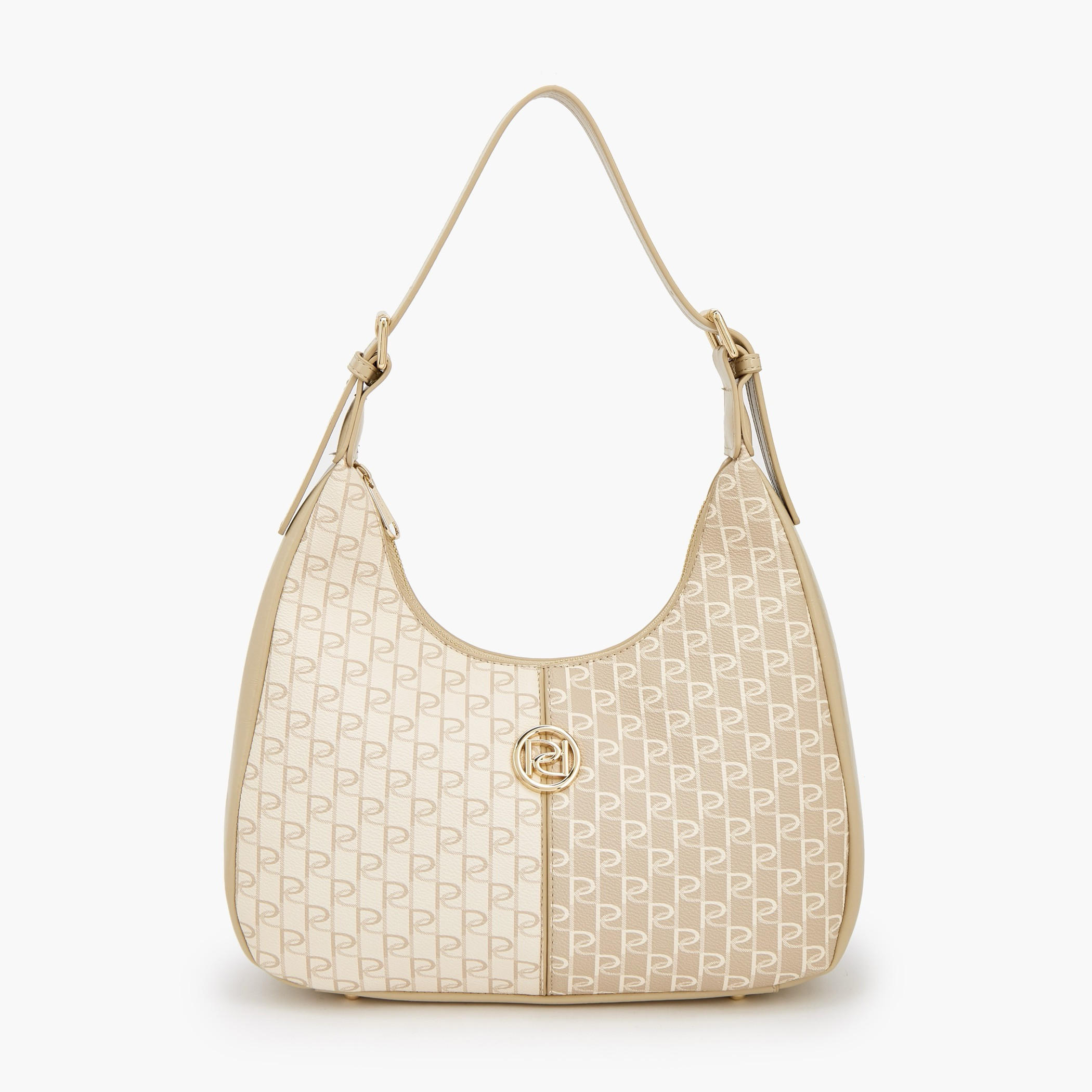 شنطة كتف بطبعات مونوجرام وسحاب إغلاق من بابريكا-women-bagsandwallets-handbags-image-2