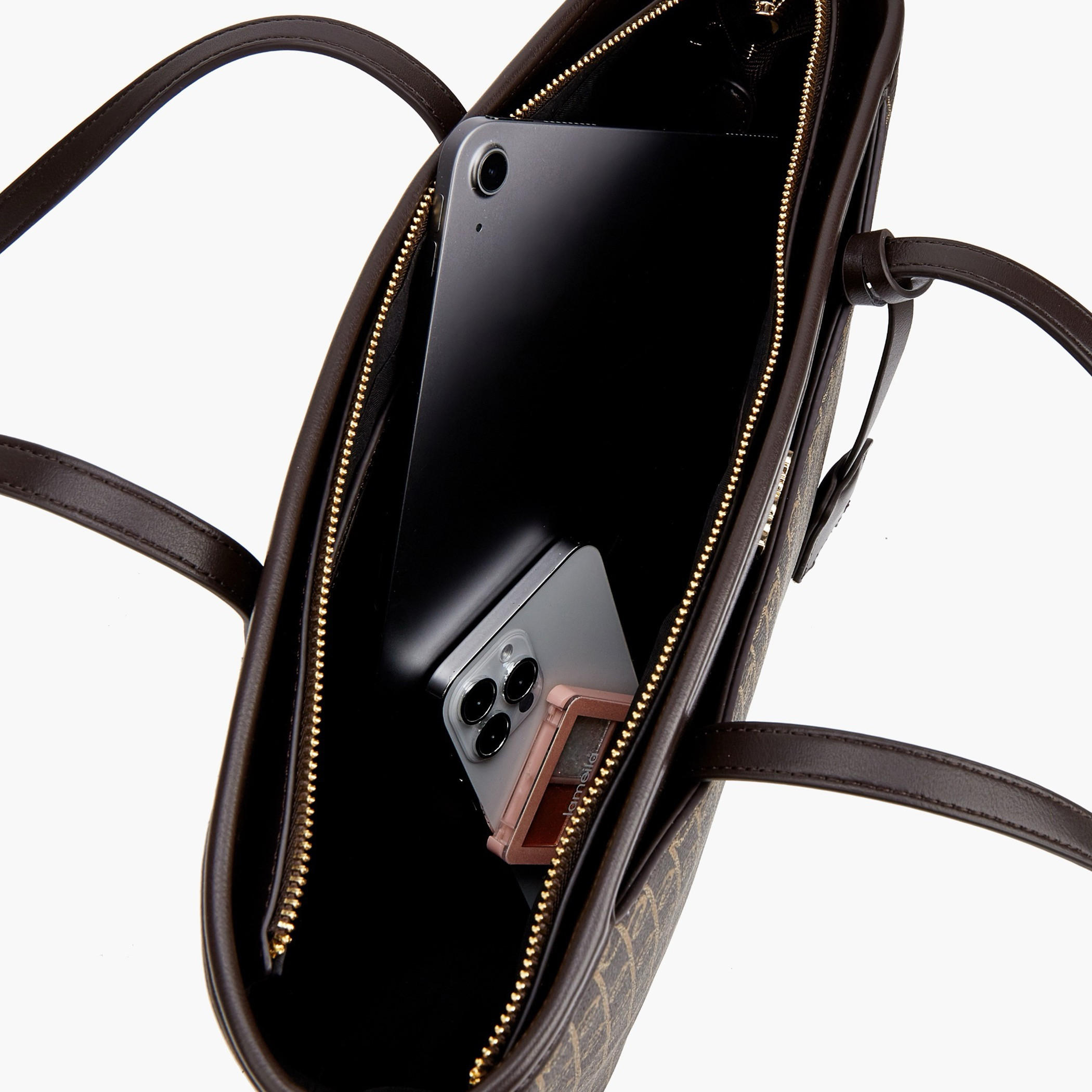 شنطة توت بطبعات مونوجرام ومقابض مزدوجة من بابريكا-women-bagsandwallets-handbags-image-7