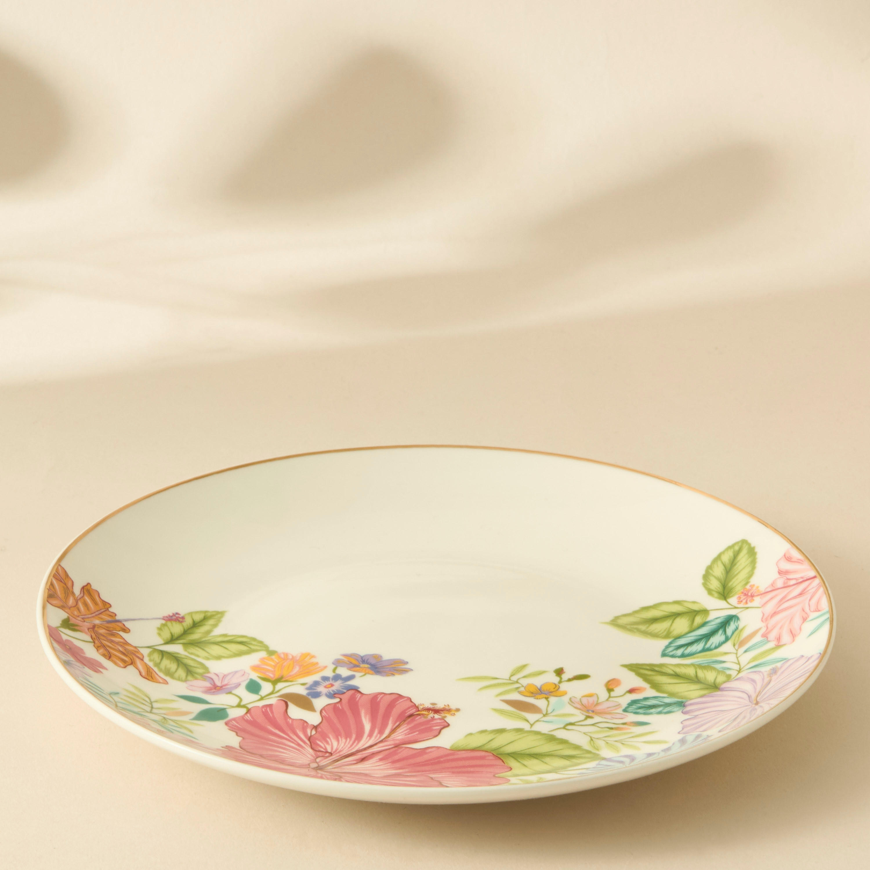Summer Hot Flower Printed Ceramic Quarter Plate-household-dining-dinnerware-plates-image-2