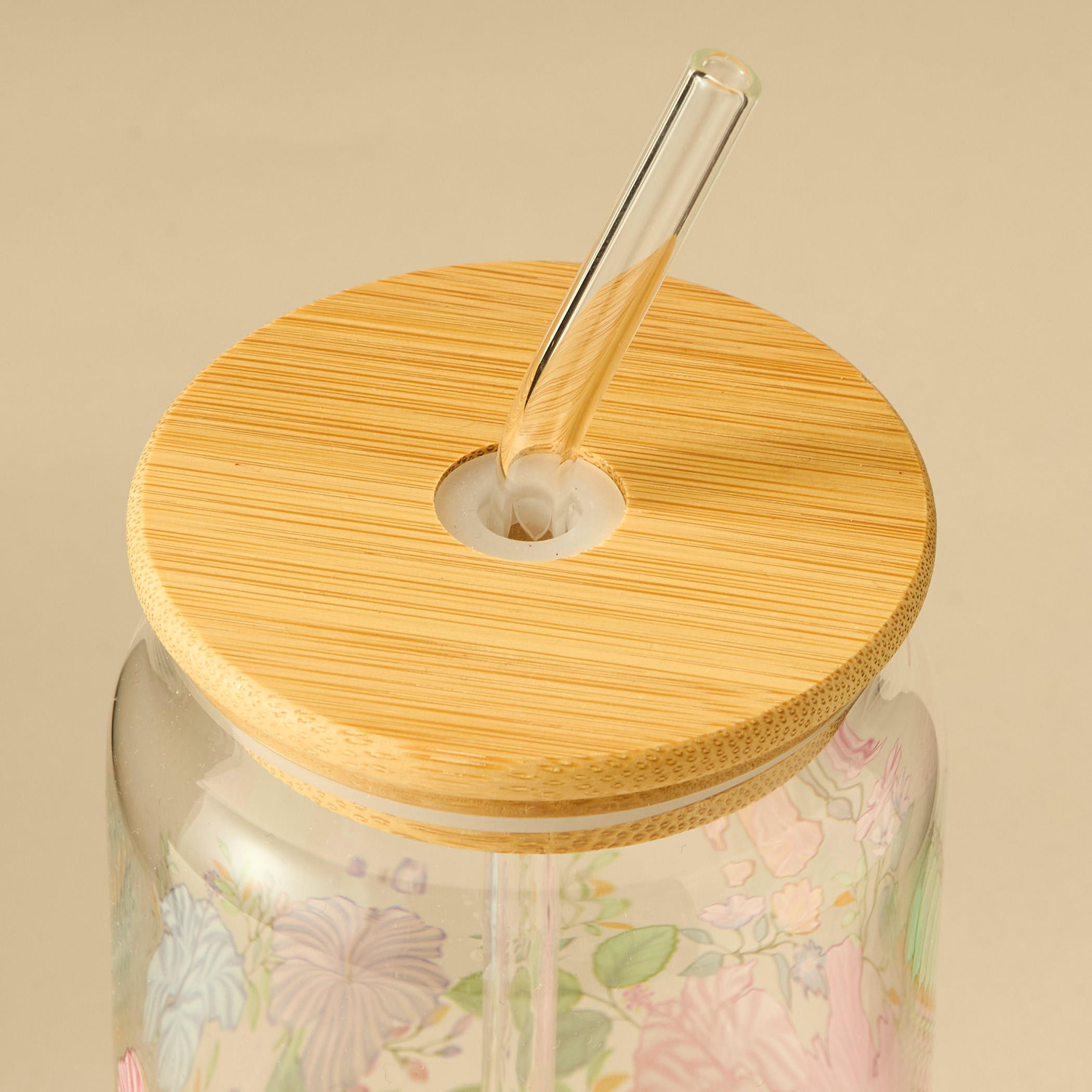 Summer Hot Flower Printed Glass Sipper - Set of 2-household-dining-teaandcoffee-travelmugsandsippers-image-3