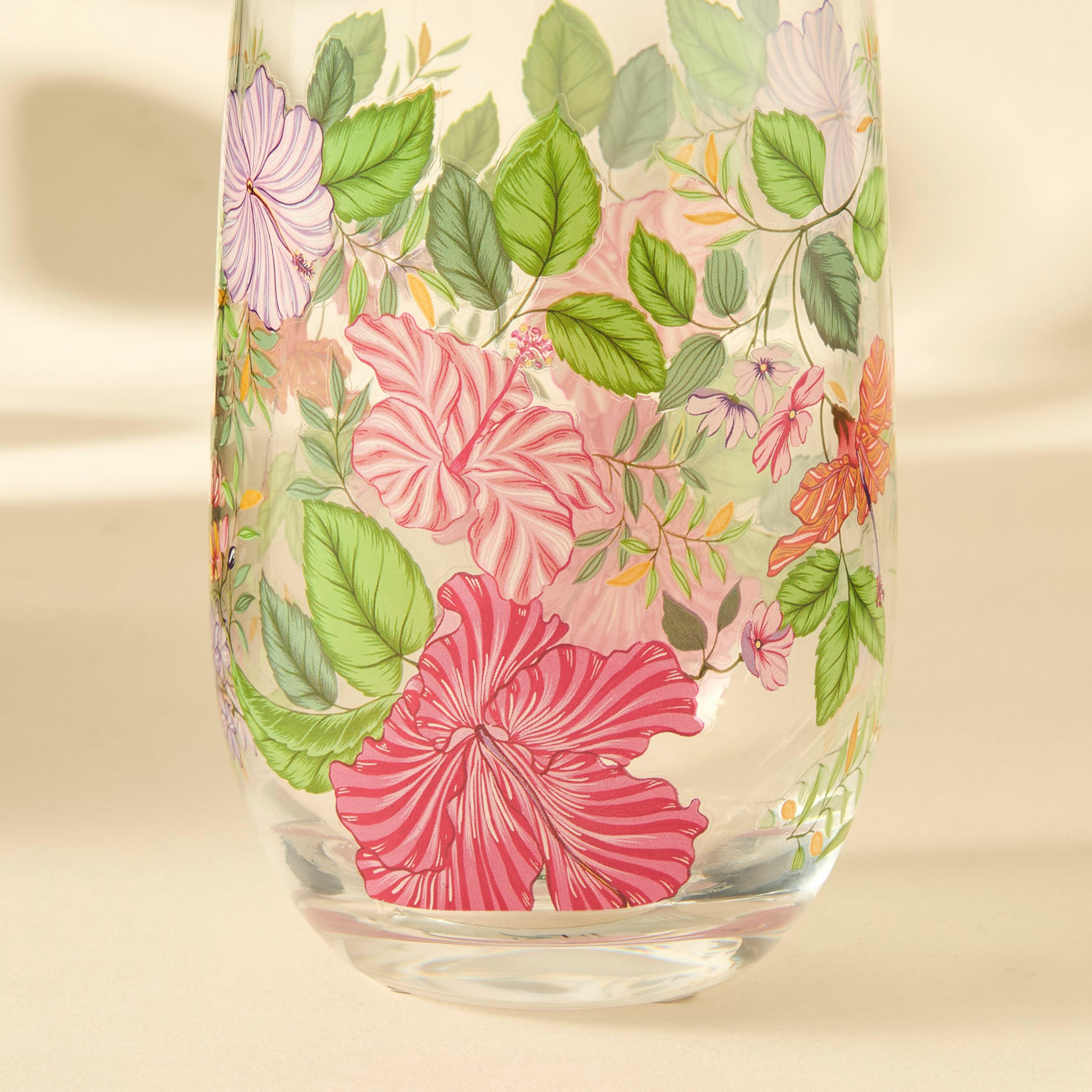 Summer Hot Flower Printed Highball Glass-household-dining-glassware-drinkingglasses-image-4